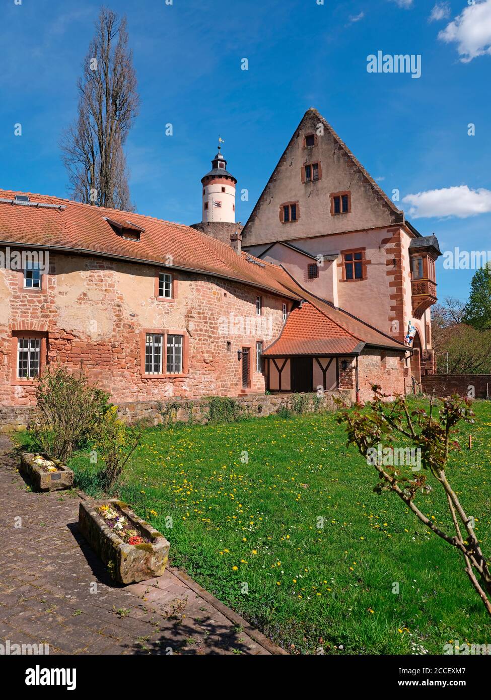 Büdinger Schloss, Bergfried, Grafschaft Ysenburg, Büdingen, Hessen, Germania Foto Stock