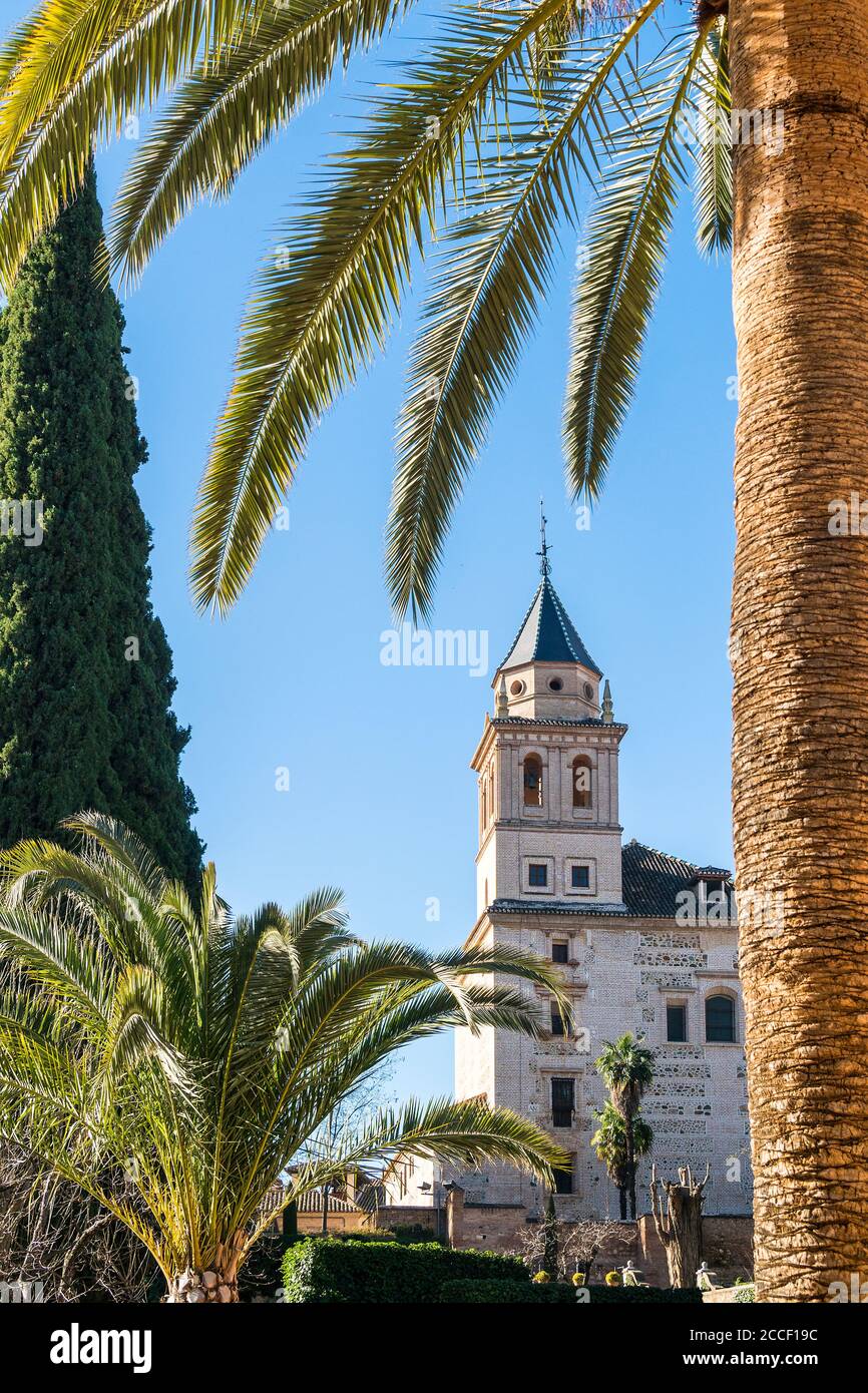 Spagna, Granada, Alhambra, Partal, Iglesia de Santa Maria de Alhambra Foto Stock