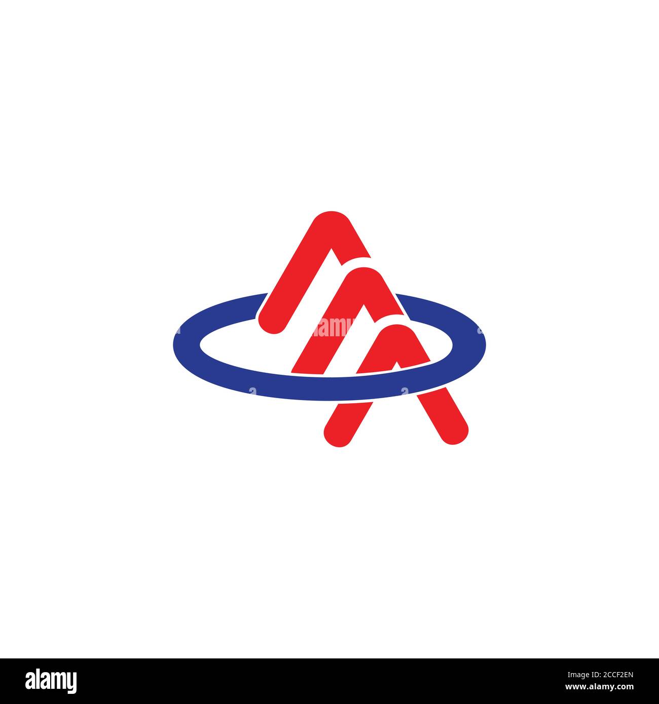 vettore del logo del disegno del movimento ad anello con freccia sovrapposta Illustrazione Vettoriale