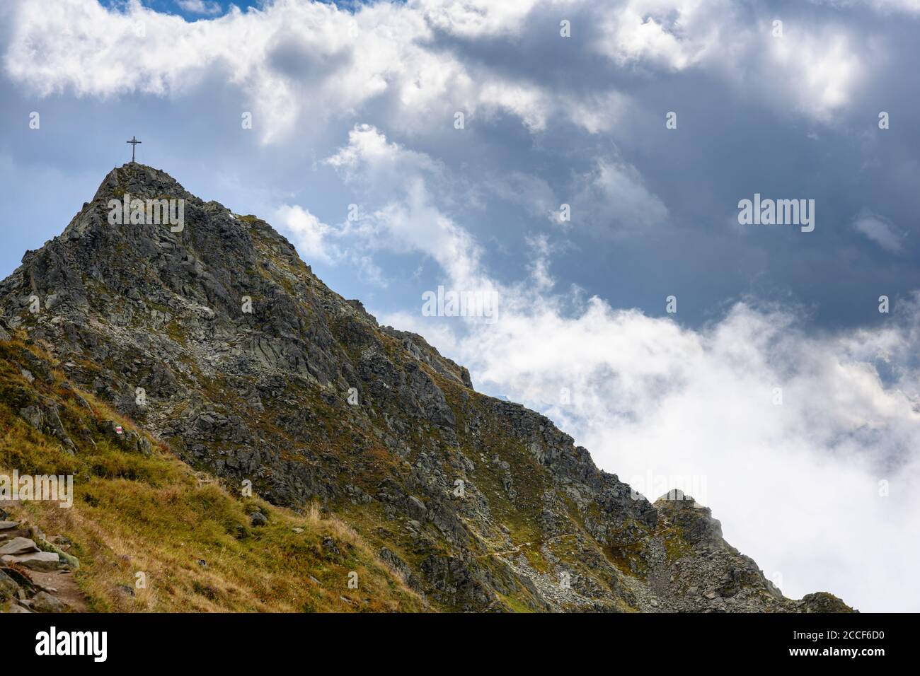 Austria, Montafon, Schruns, Zamangspitze (2387 m). Foto Stock