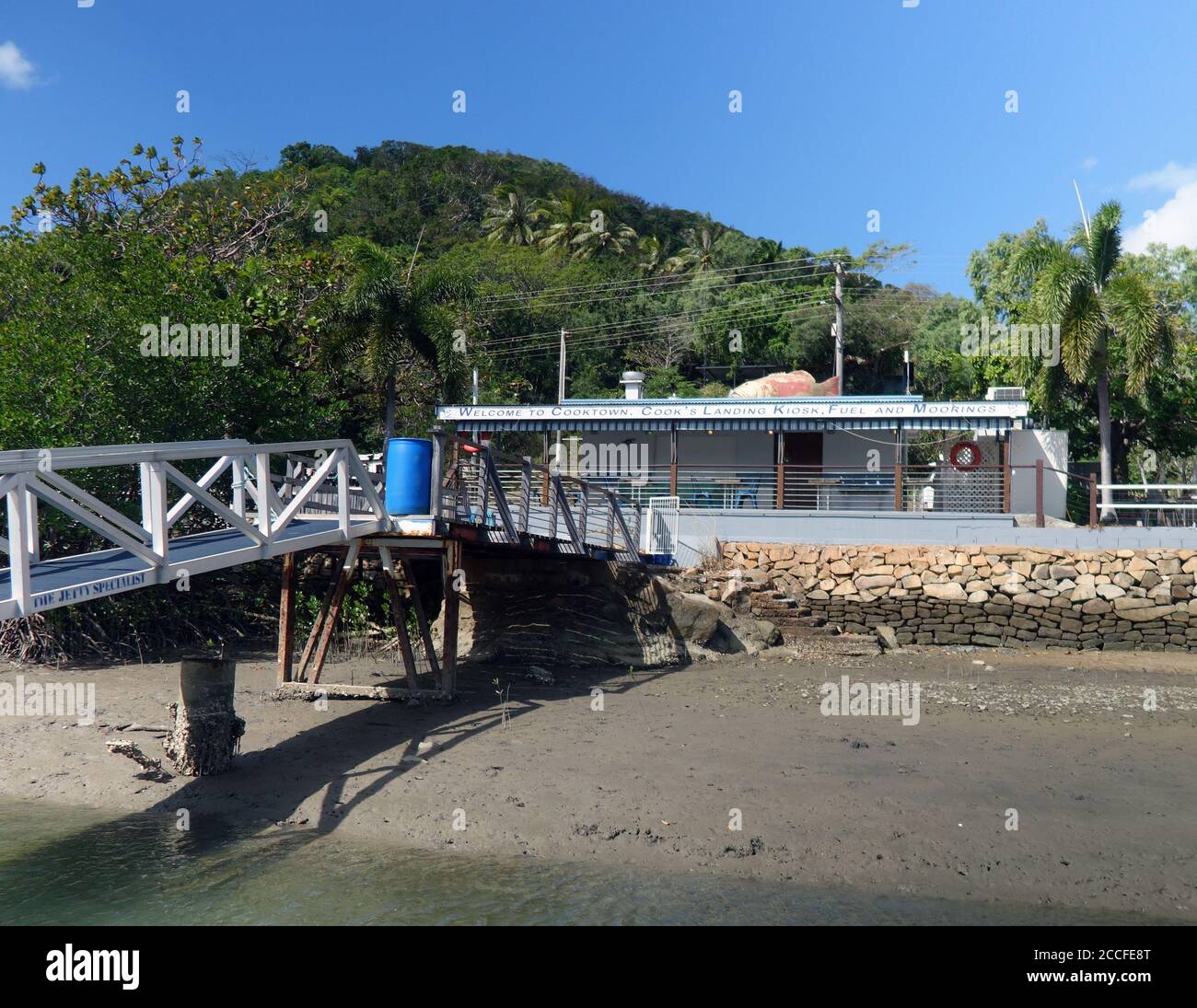 Cook's Landing, Cooktown, Queensland, Australia. No PR Foto Stock