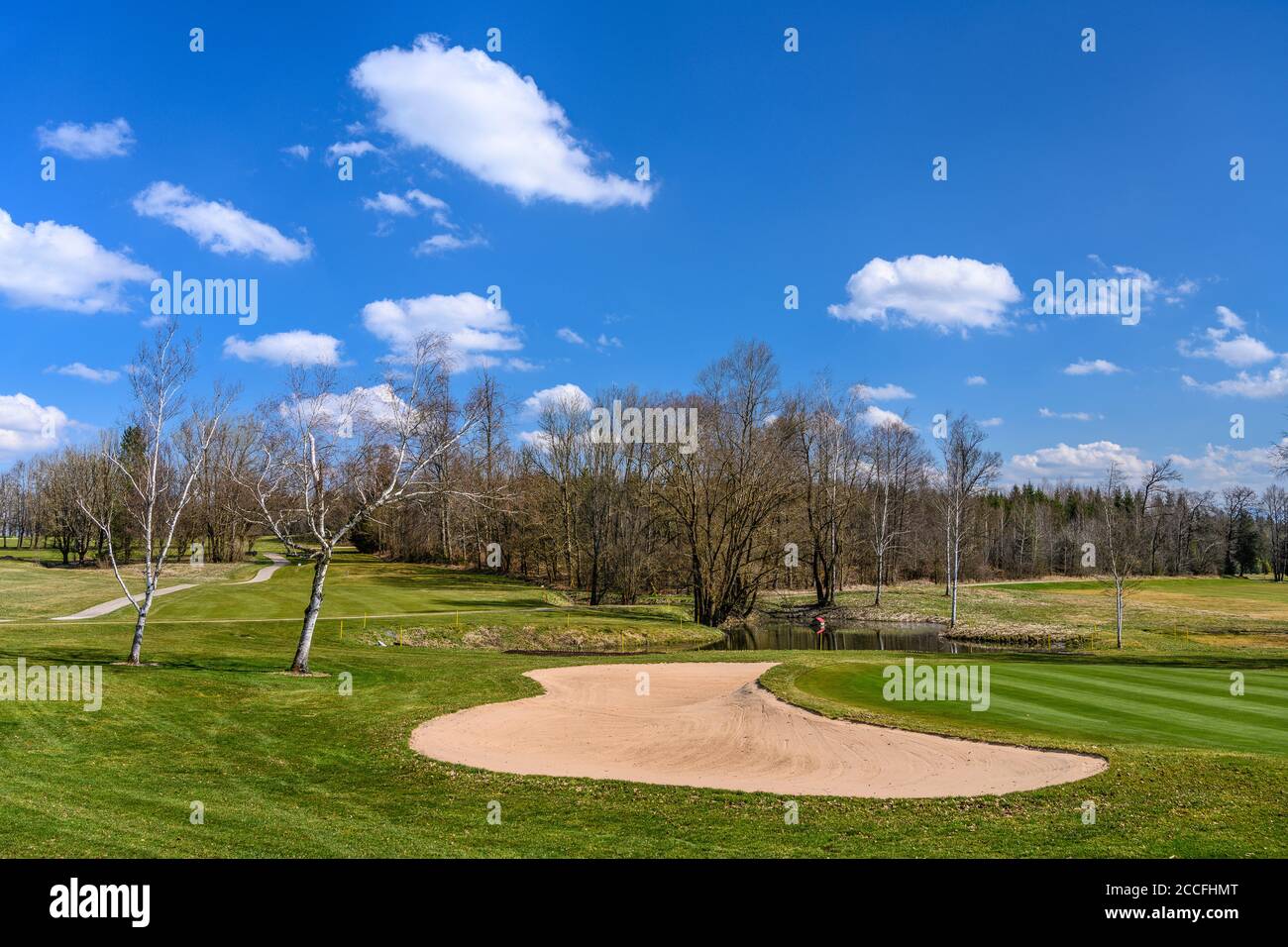 Germania, Baviera, alta Baviera, Tölzer Land, Eurasburg, Beuerberg District, Beuerberg Golf Club Foto Stock