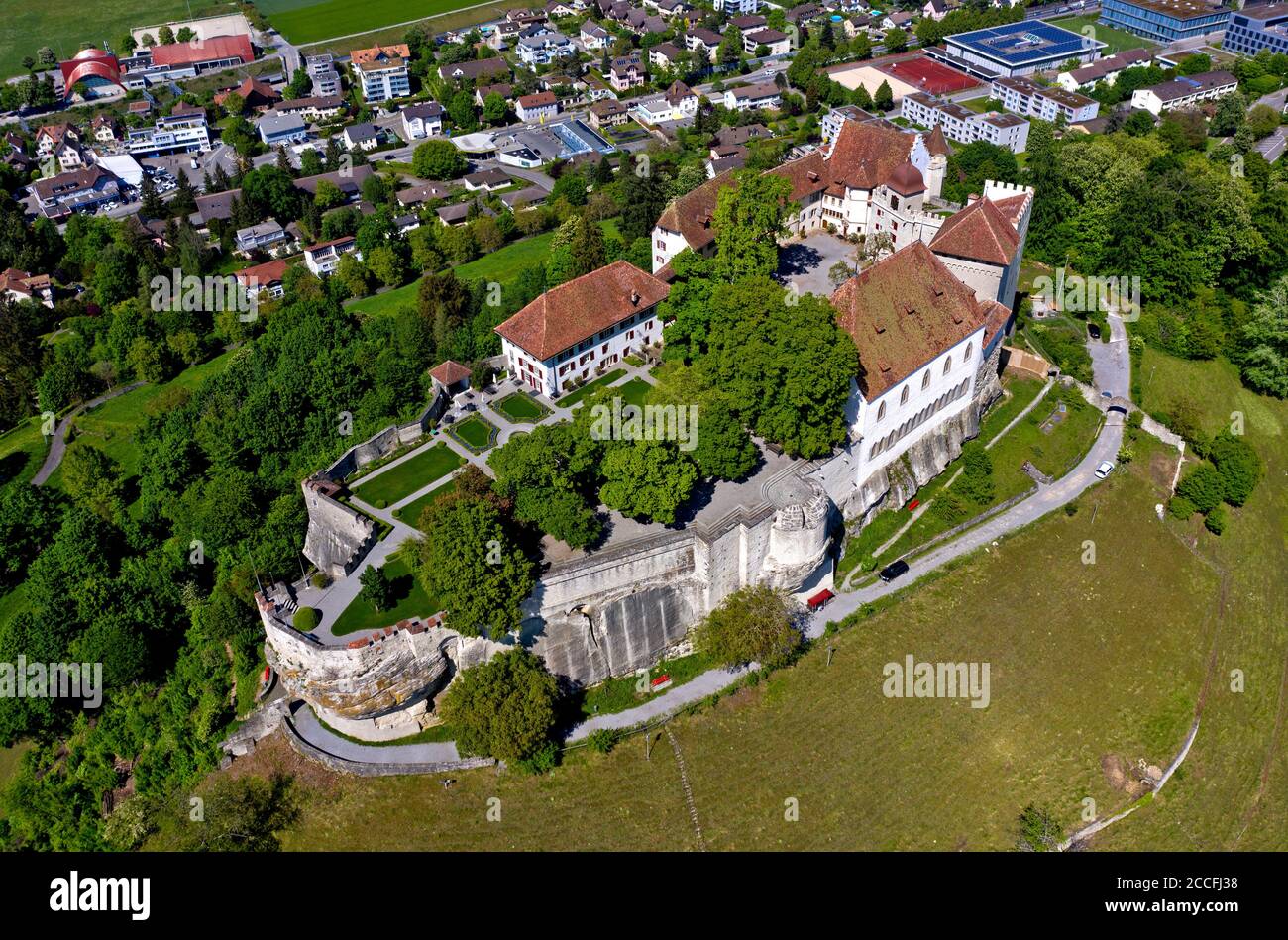 Castello di Lenzburg, Città di Lenzburg, Cantone di Argovia, Svizzera Foto Stock