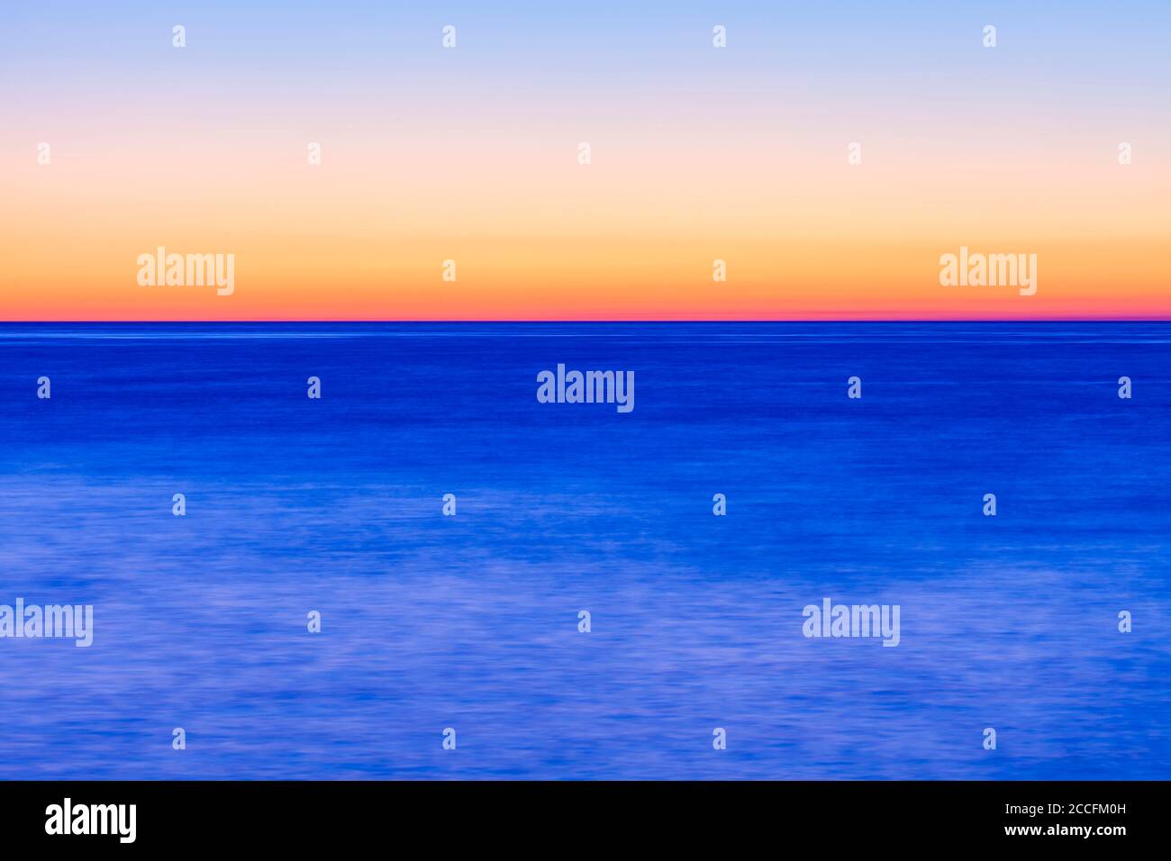 Crepuscolo, mare, rocce, sera, orizzonte, Foto Stock