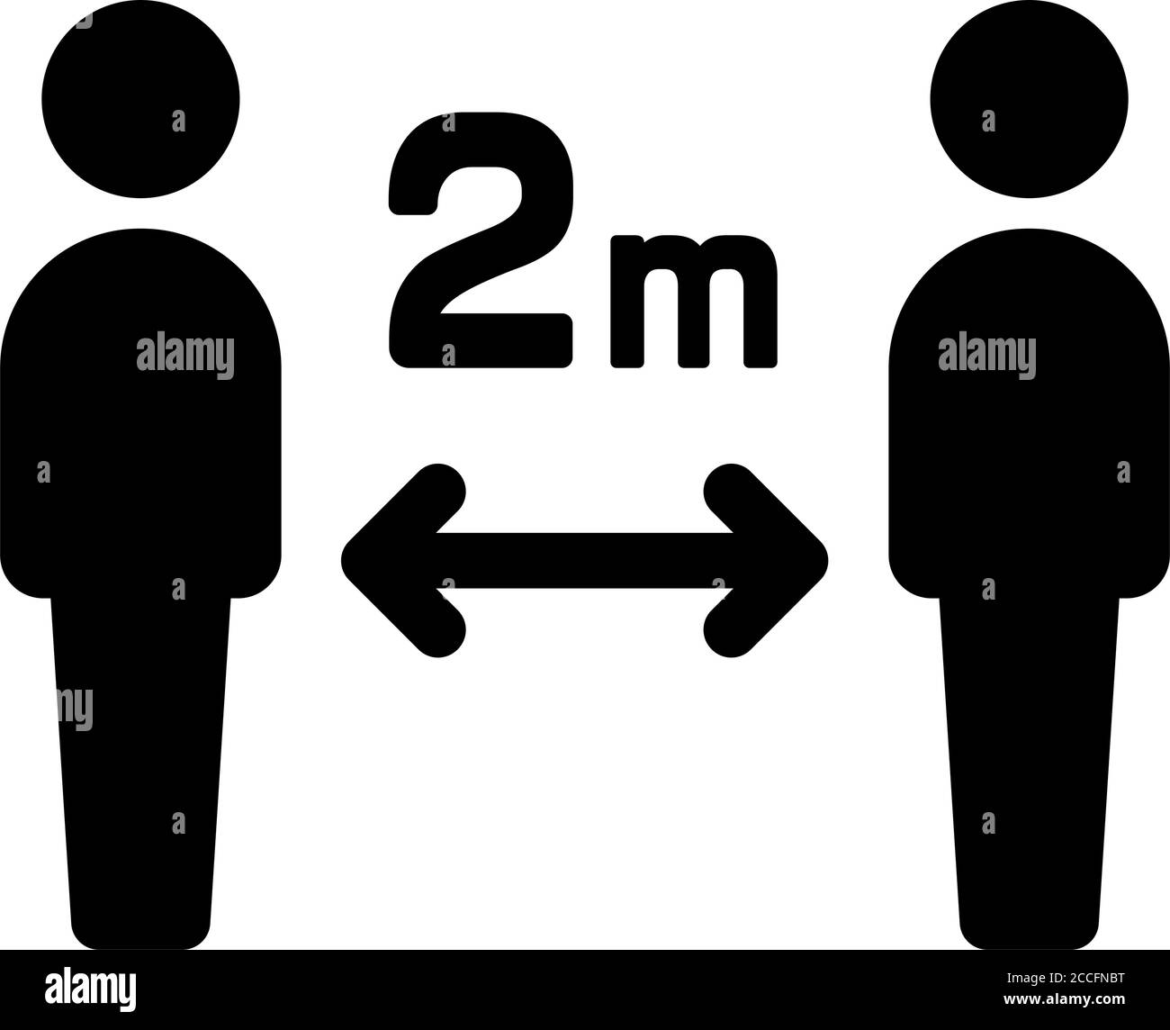 Illustrazione delle icone vettoriali di distanza sociale ( coronavirus , covid-19) Illustrazione Vettoriale