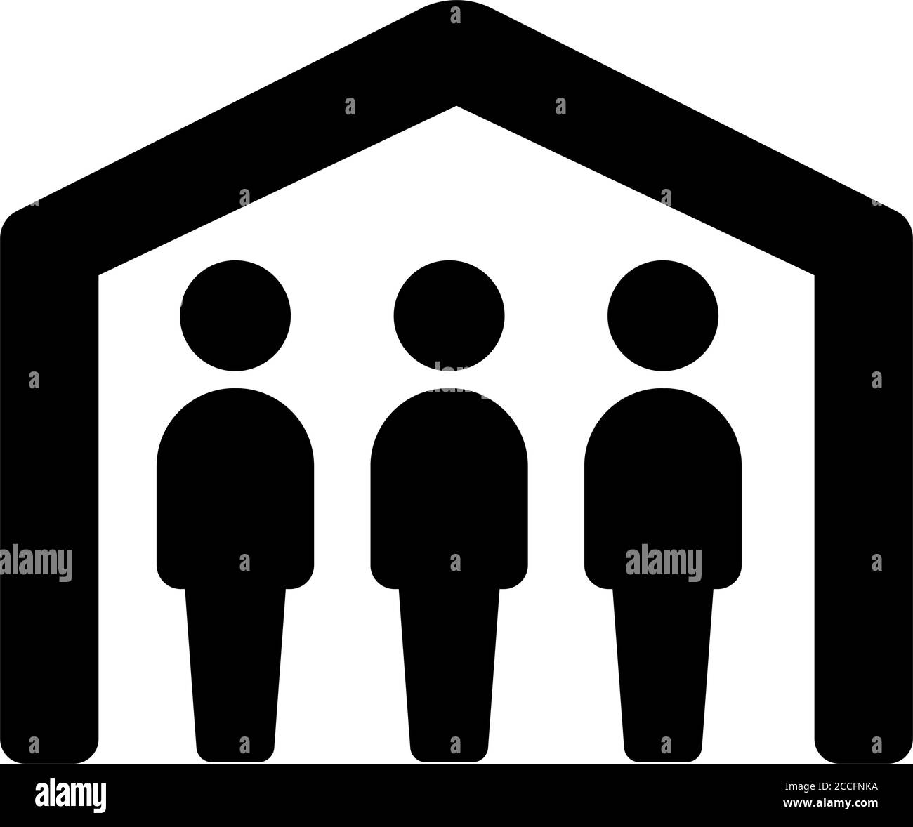 Illustrazione delle icone vettoriali di distanza sociale ( coronavirus , covid-19) Illustrazione Vettoriale