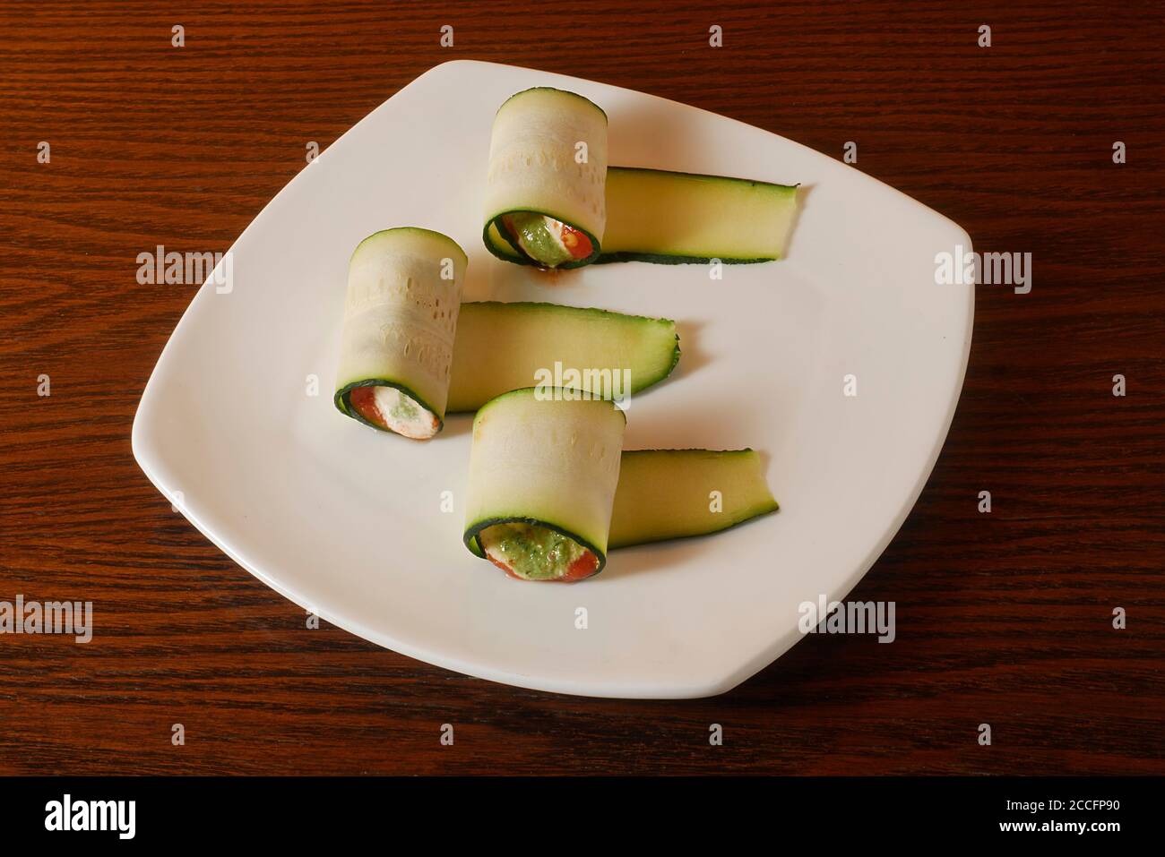 ZUCCHINE VEGETARIANE LASAGNE, SENZA GLUTINE Foto Stock