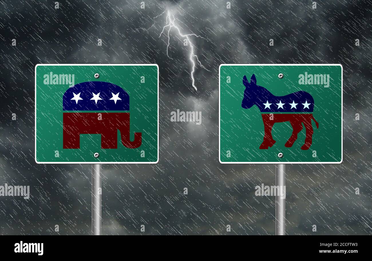 Repubblicani e democratici Foto Stock