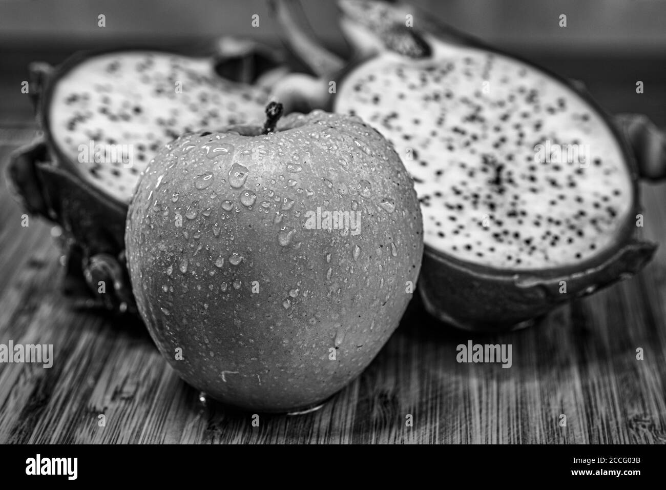 Misto di frutta tropicale primo piano Foto Stock