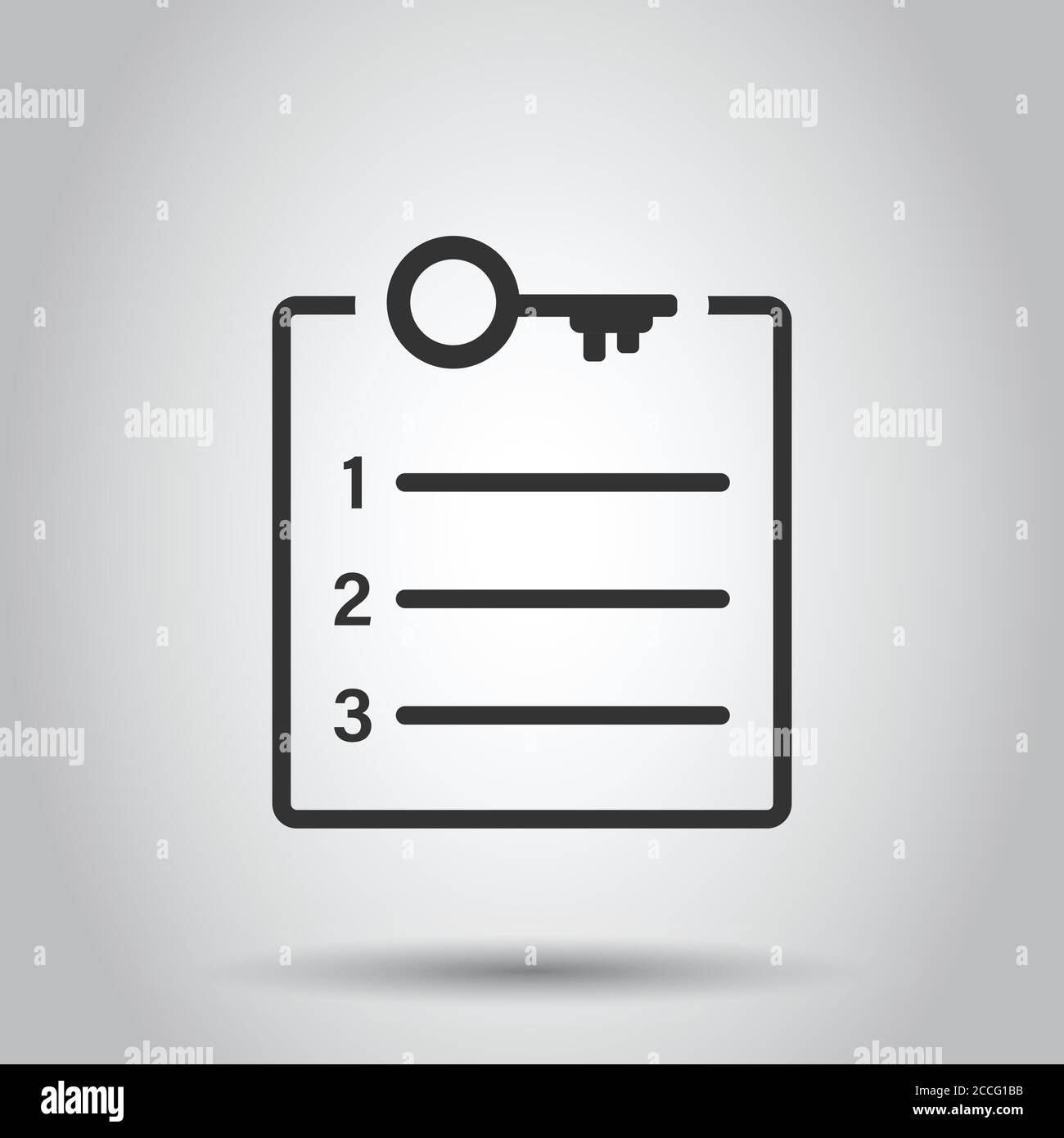 Password icona account in stile appartamento. La parola chiave illustrazione vettoriale bianco su sfondo isolato. La combinazione di tasti la concezione di business. Illustrazione Vettoriale