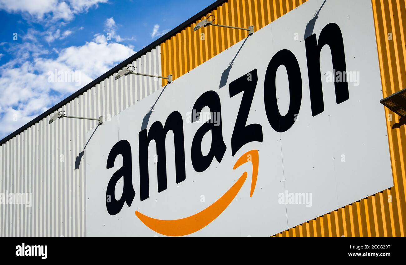 Il logo Amazon Foto Stock