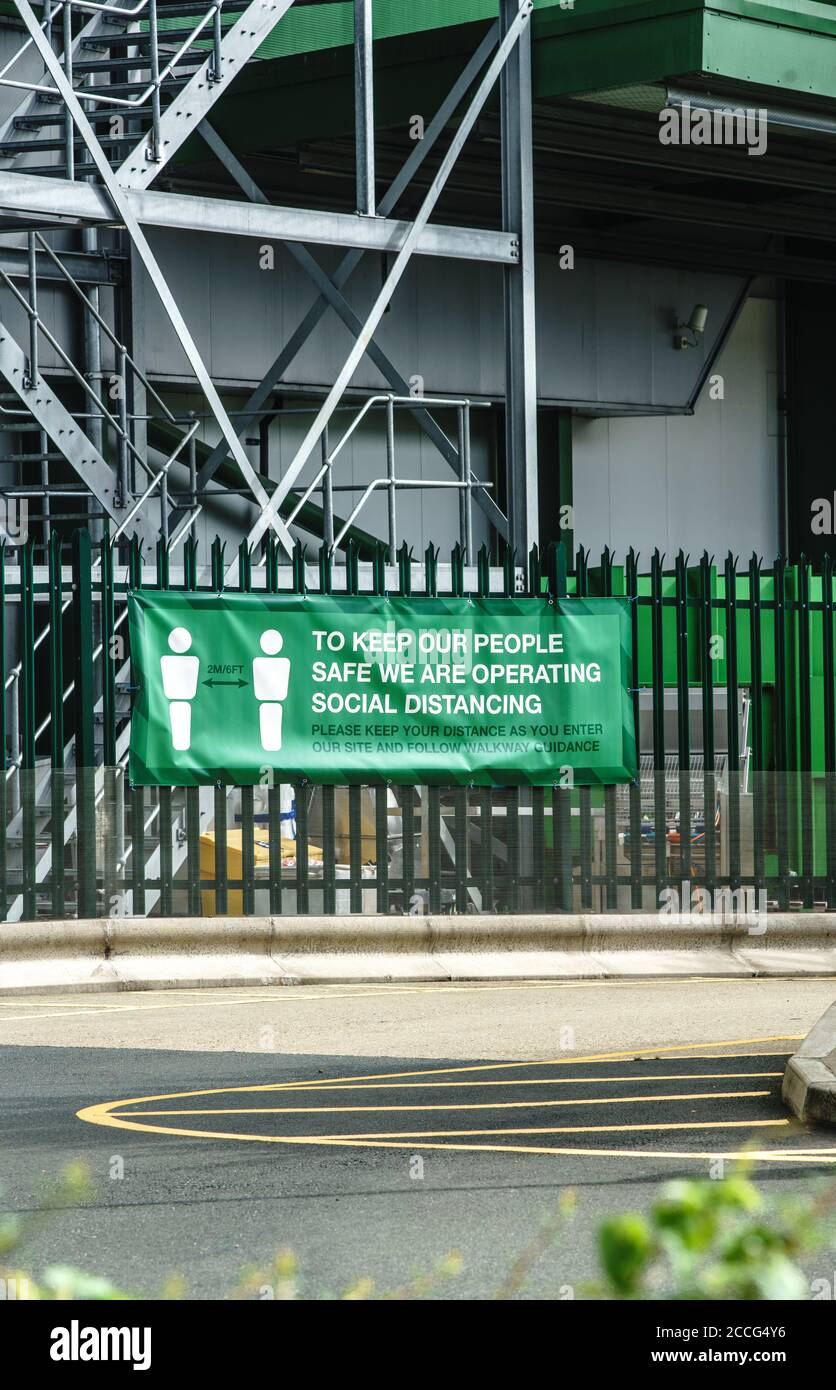 Northampton, Regno Unito. 22 agosto 2020. Greencore sulla zona industriale di Molton Park, Northampton. Foto Stock