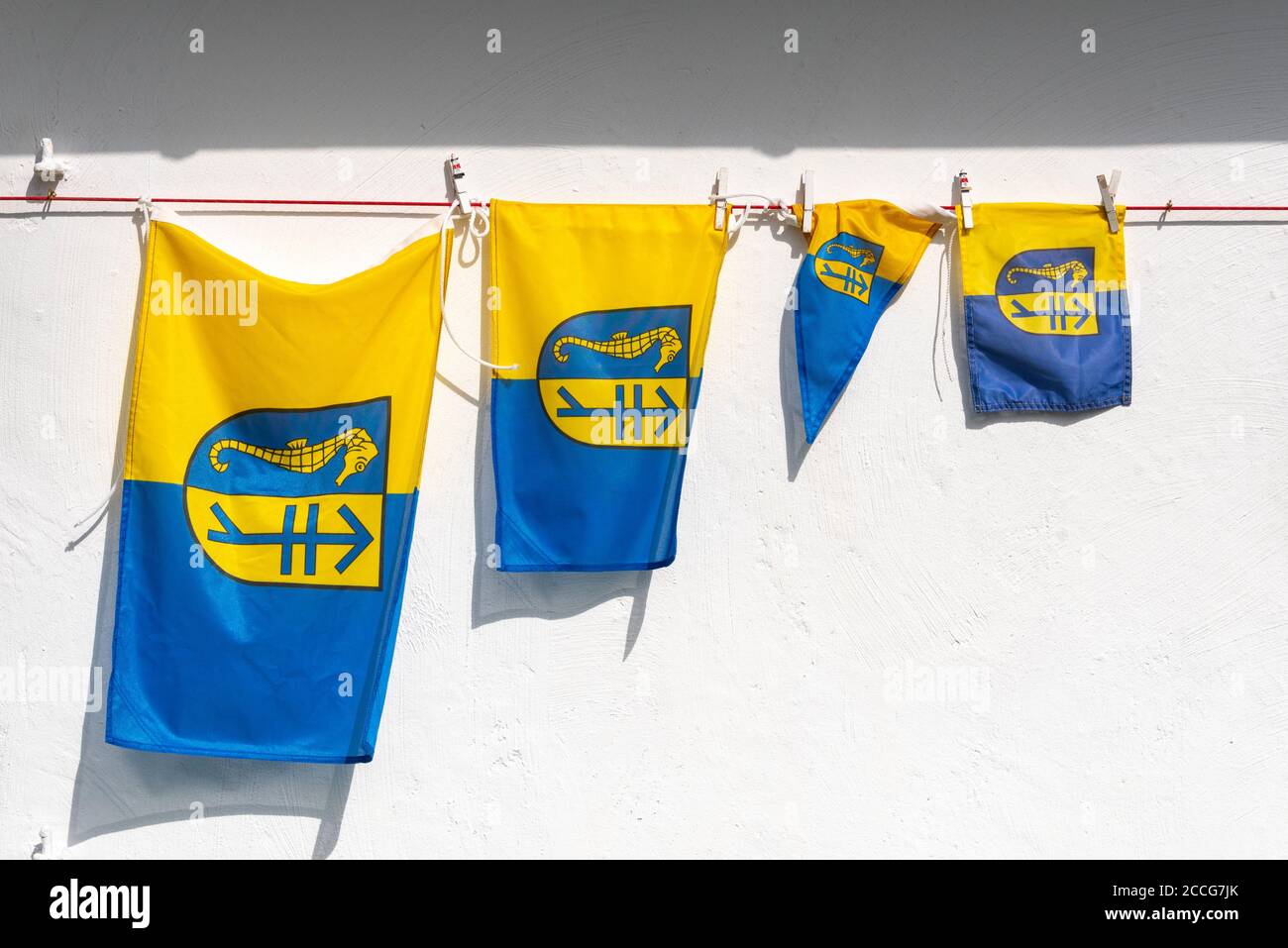 Bandiere dell'isola di Hiddensee Foto Stock