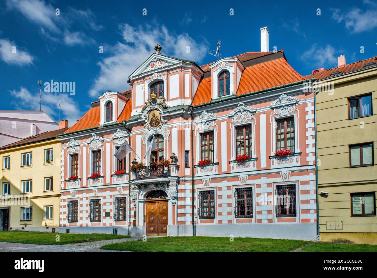 Sobkuv palac, 1730, in stile barocco, palazzo a Masarykova trida, strada in Opava, Regione Moravian-Slesia, Slesia, Repubblica Ceca Foto Stock