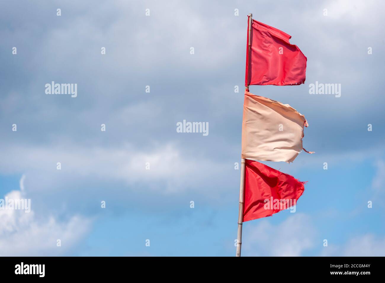 Bandiere per reti da pesca Foto Stock