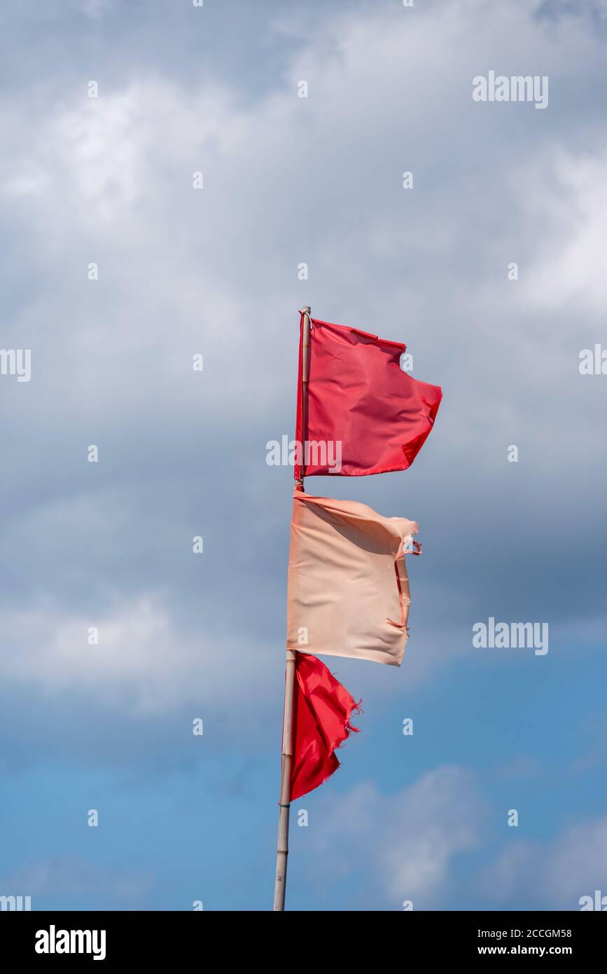 Bandiere per reti da pesca Foto Stock