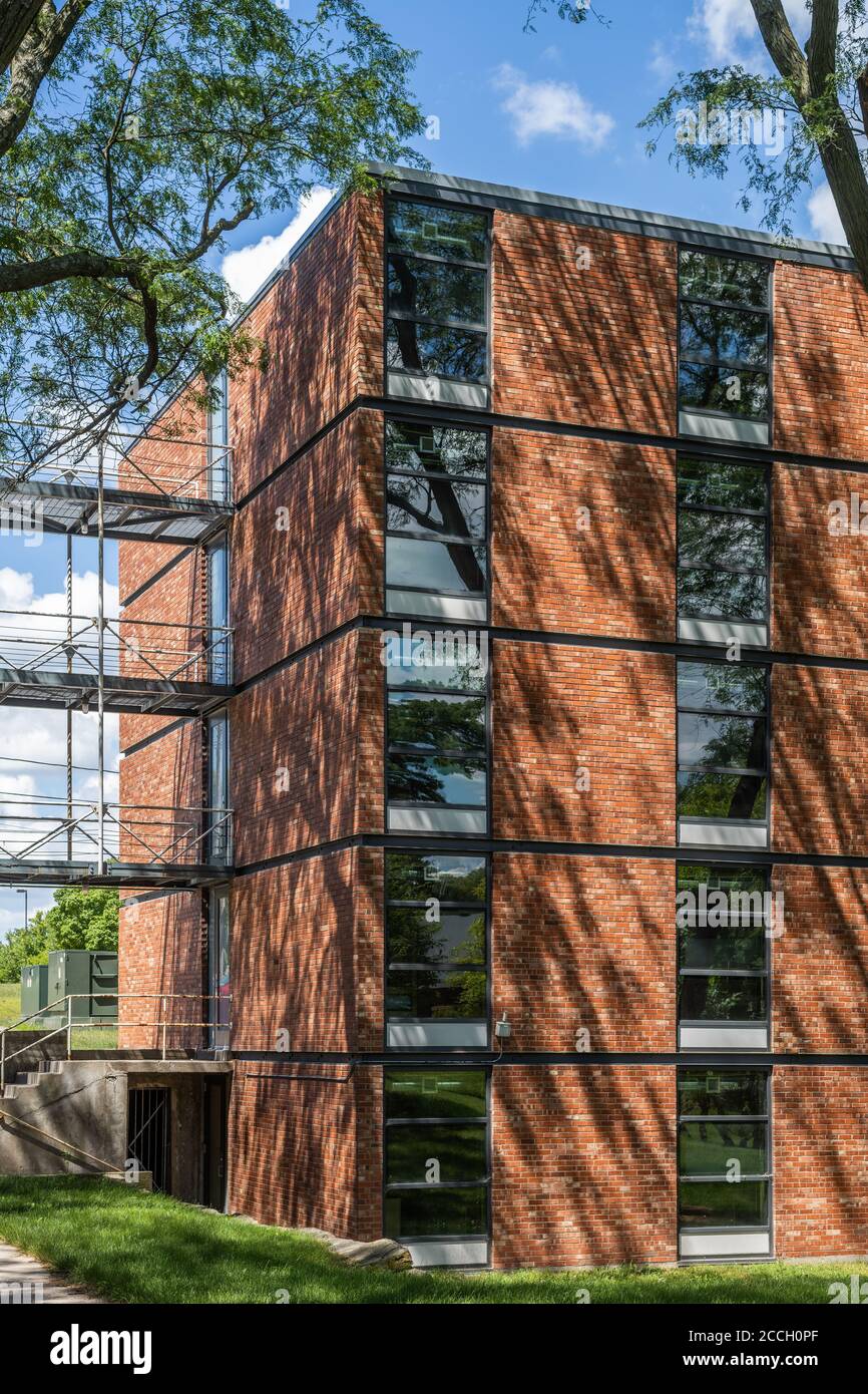 Residence Hall presso l'Università Drake progettato da Eero Saarinen Foto Stock