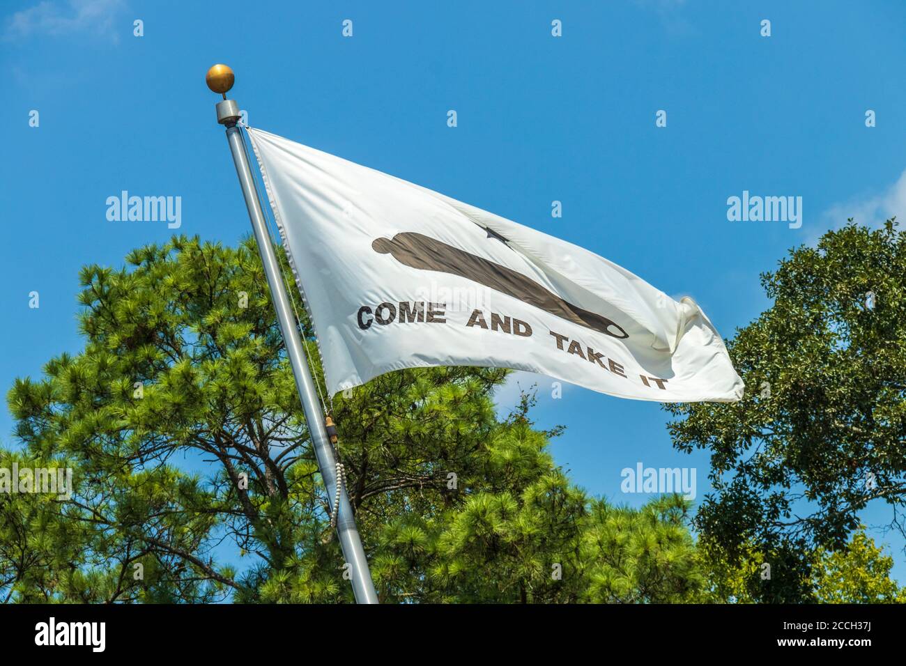 Lone Star Monument e Historical Flags Park (Texas Revolution Flags) a Conroe, Texas. Foto Stock