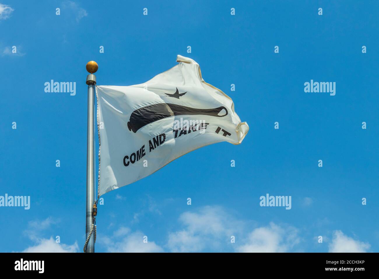 Lone Star Monument e Historical Flags Park (Texas Revolution Flags) a Conroe, Texas. Foto Stock