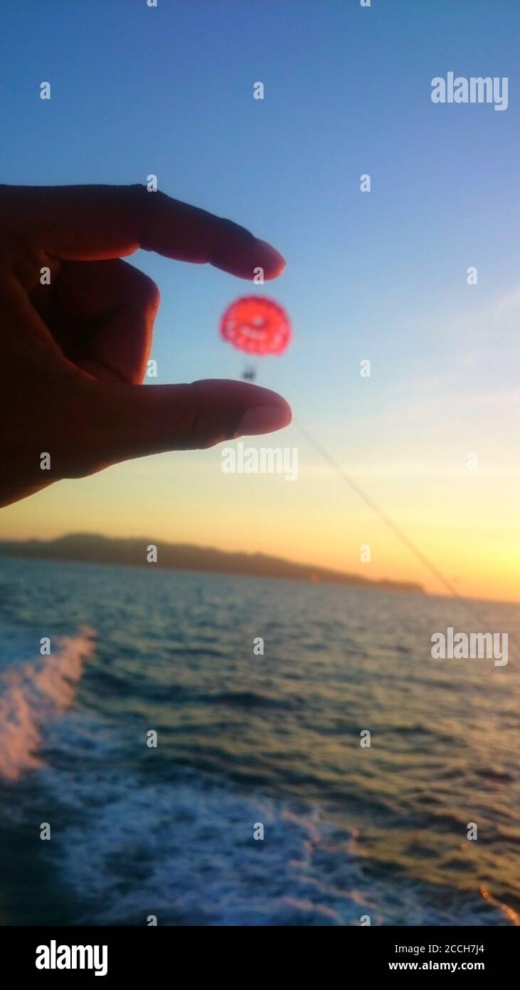 Parasailing a Boracay Foto Stock