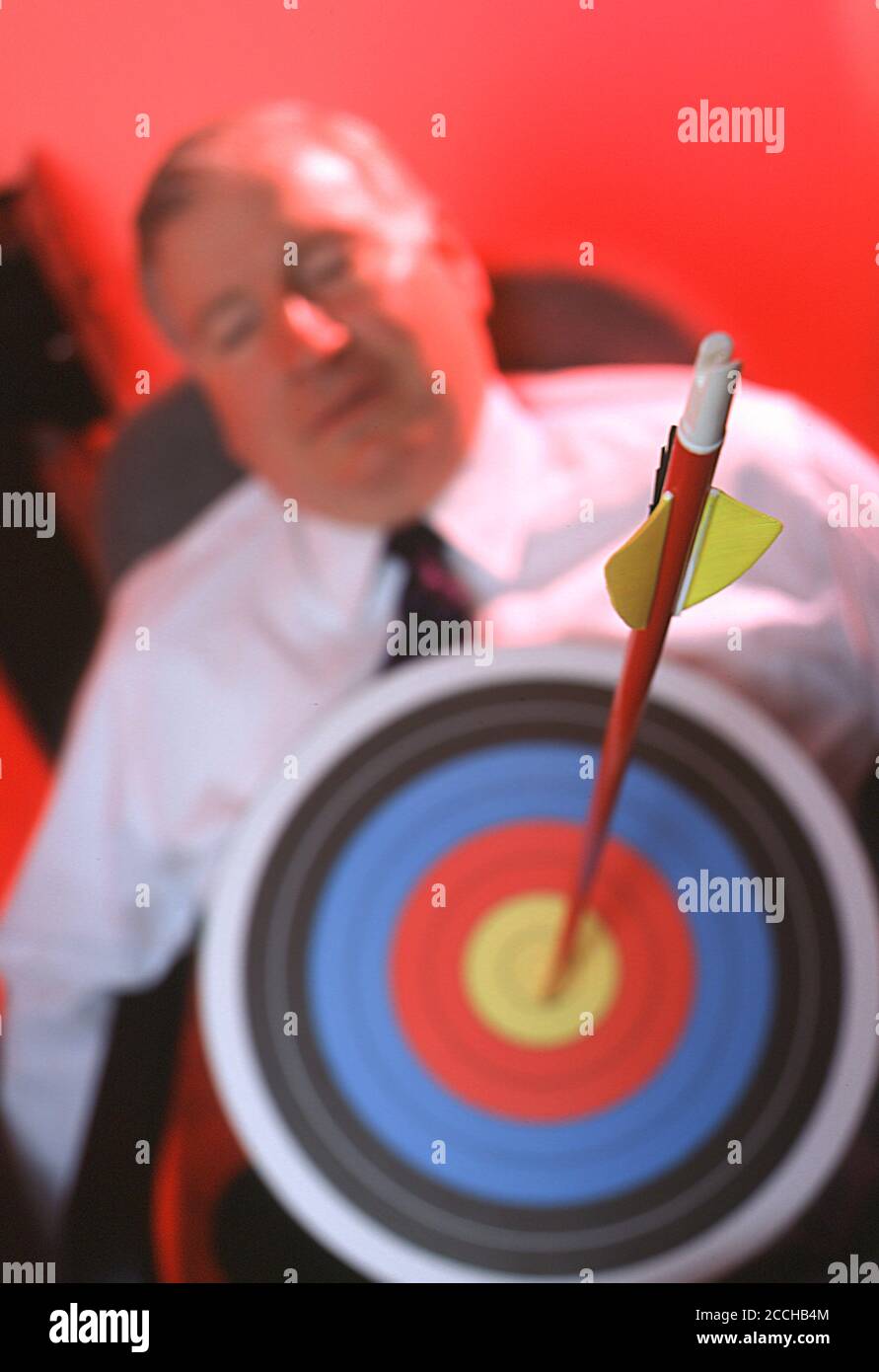 Imprenditore mirati in ufficio, STATI UNITI D'AMERICA Foto Stock