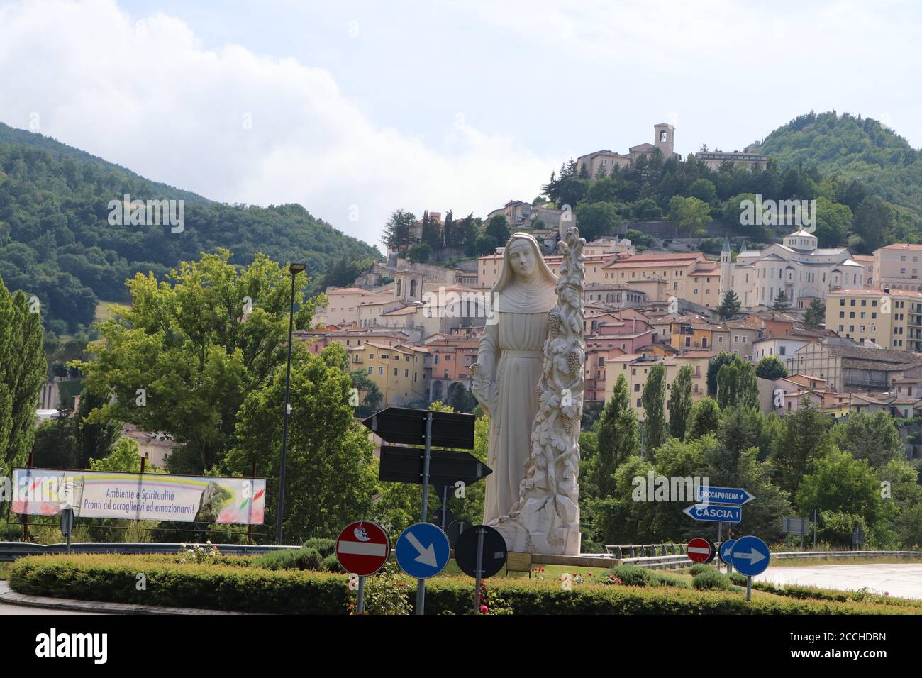 Statua di Santa Rita, Santa di Cascia Umbria Foto Stock