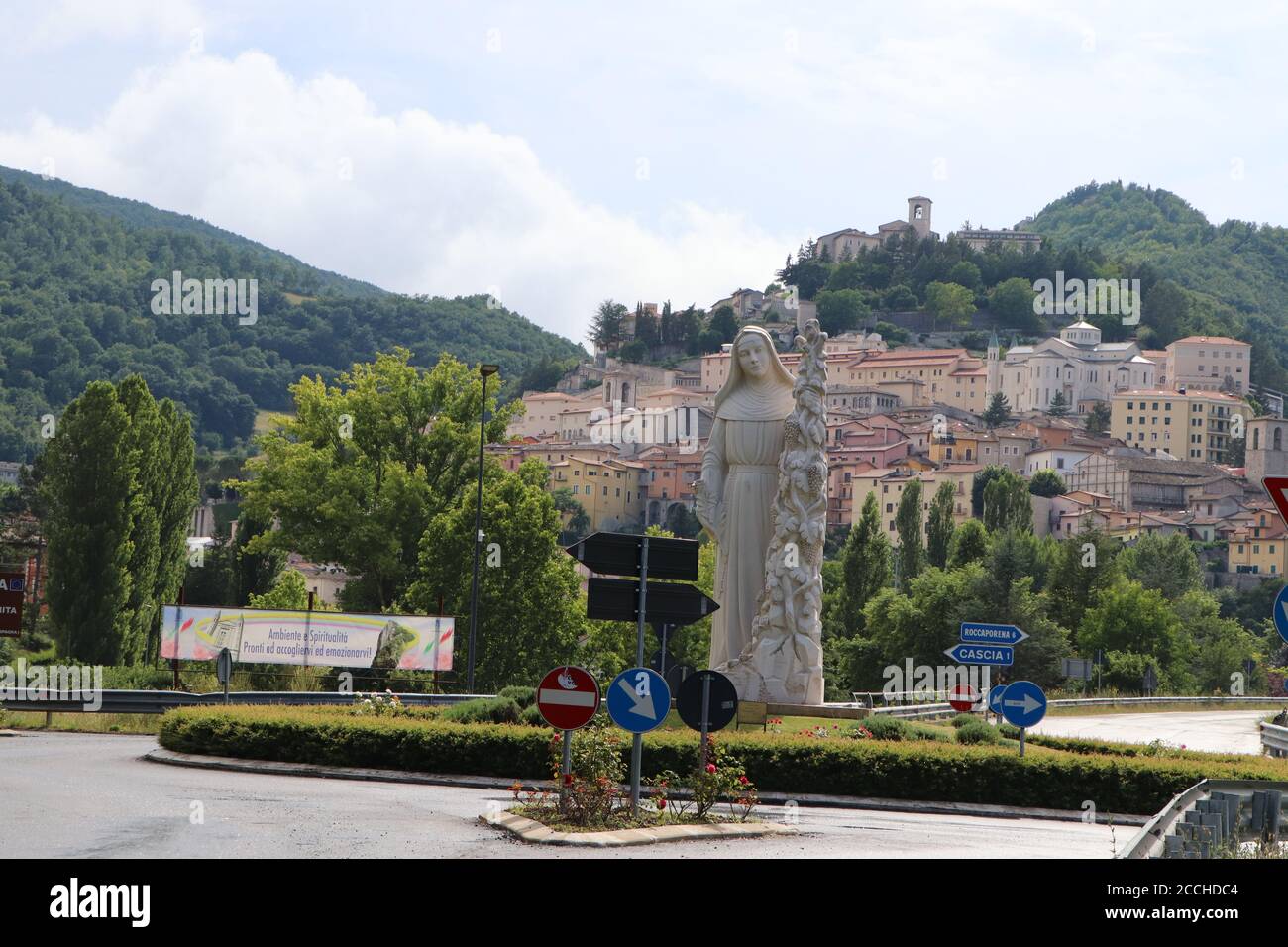 Statua di Santa Rita, Santa di Cascia Umbria Foto Stock