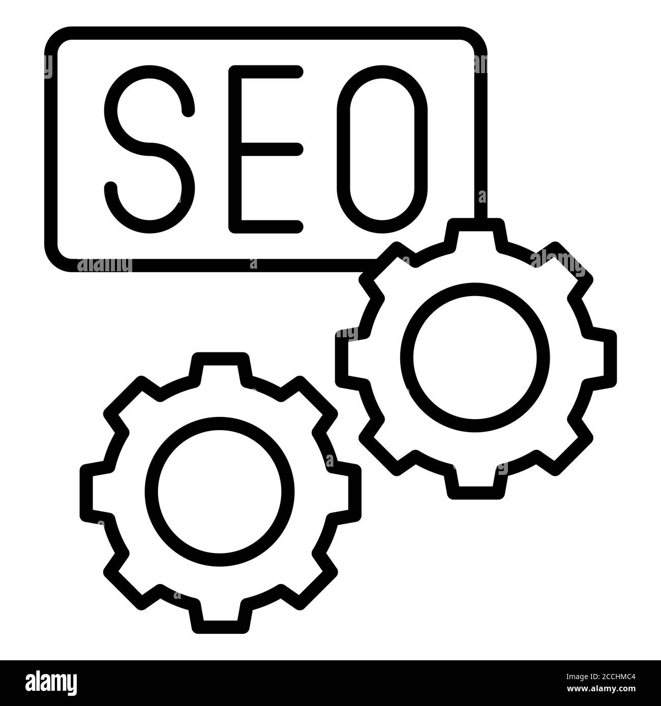 icona linea motore seo Foto Stock