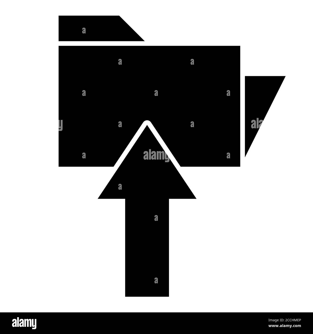 Icona Glyph caricamento file Foto Stock