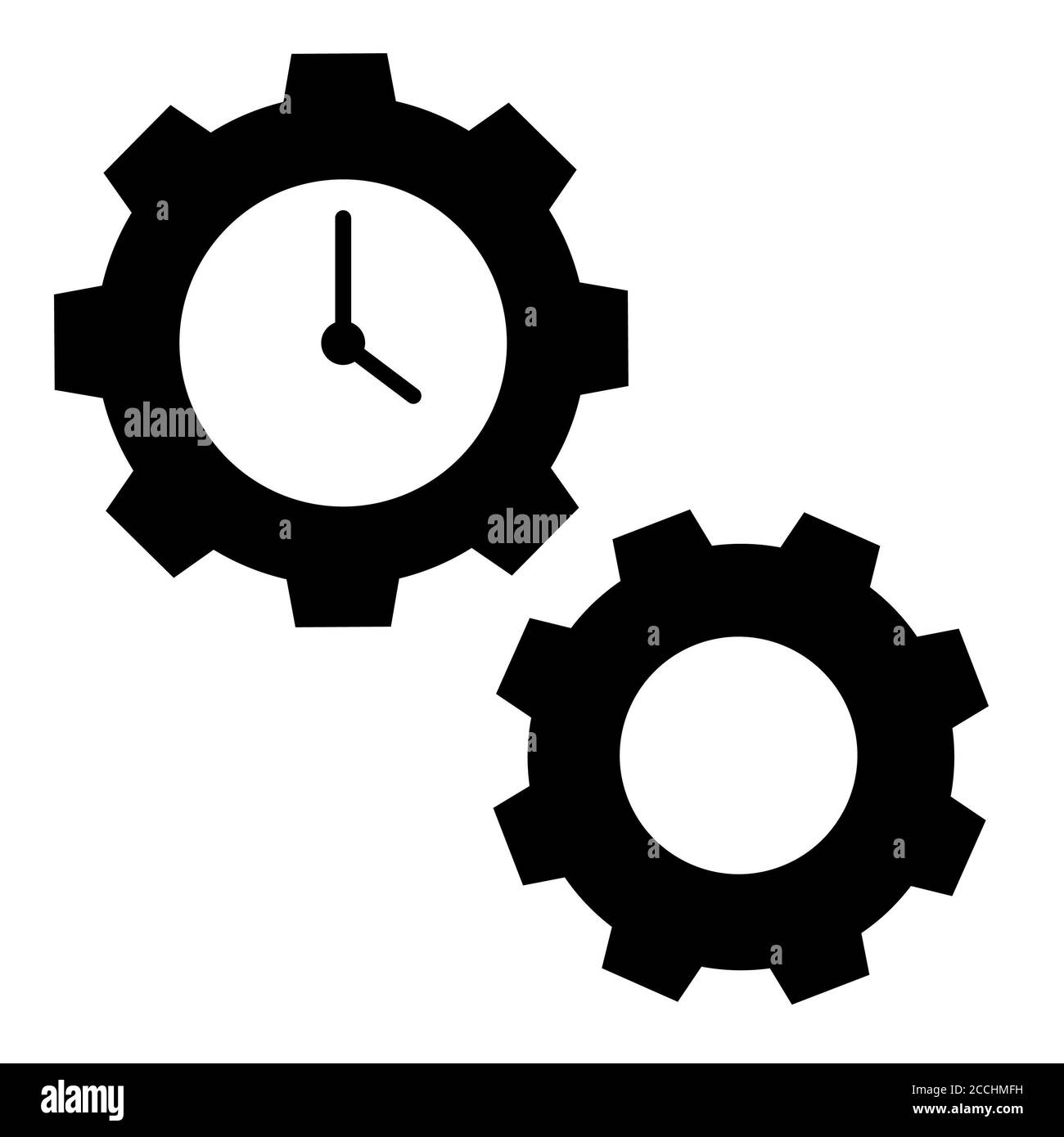 Icona del glifo di ottimizzazione del tempo Foto Stock