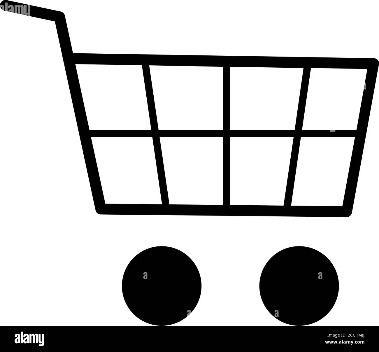 Icona del glyph dei social media del carrello Foto Stock