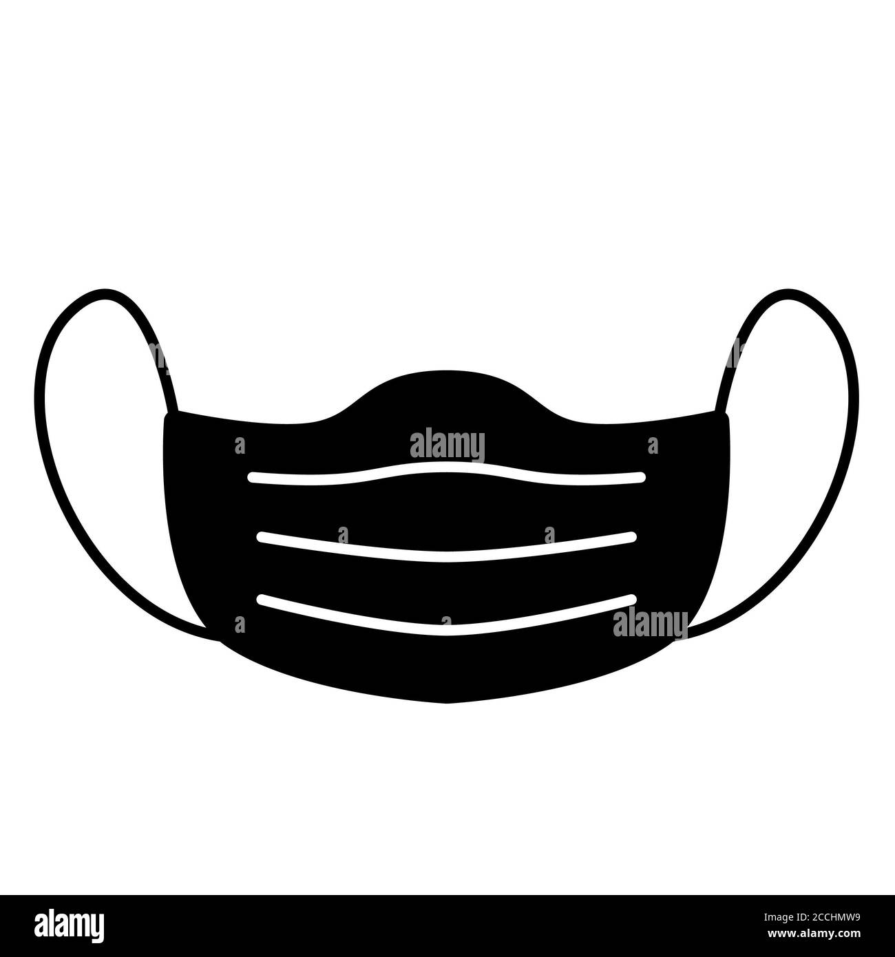 Maschera facciale icona Corona Glyph Foto Stock