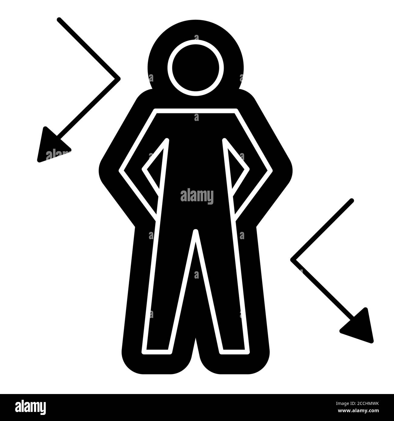 Icona di immunità Corona Glyph Foto Stock