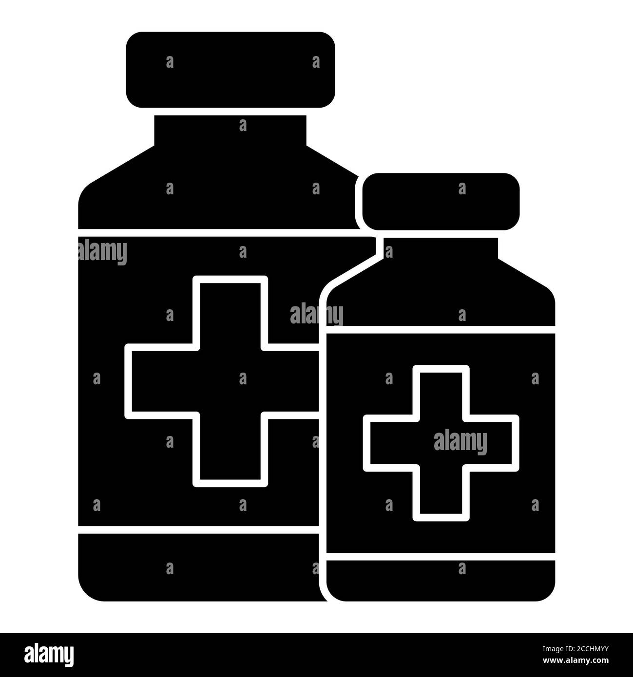 Farmaci Corona Glyph icona Foto Stock