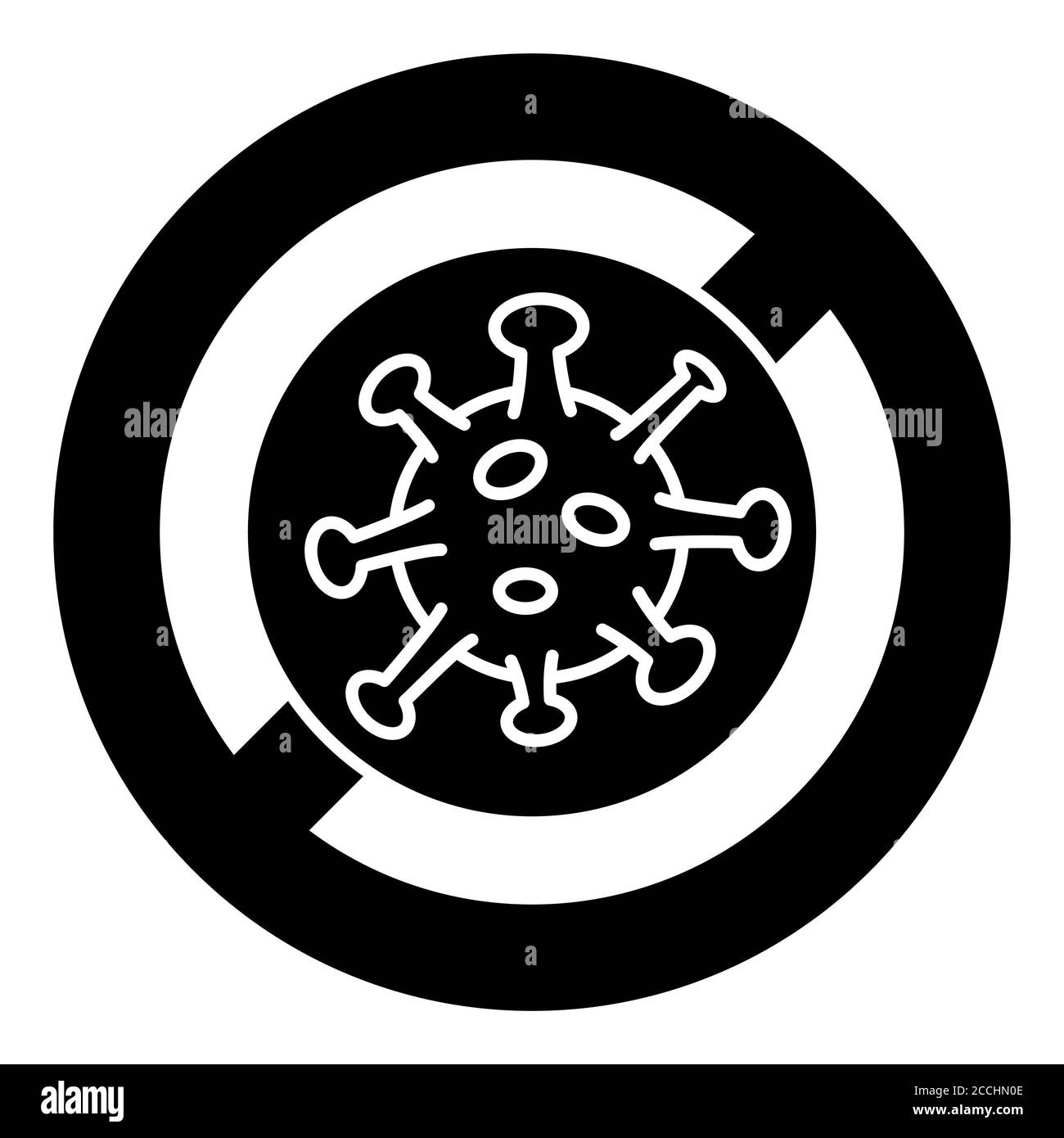 Nessuna icona Corona Glyph Foto Stock