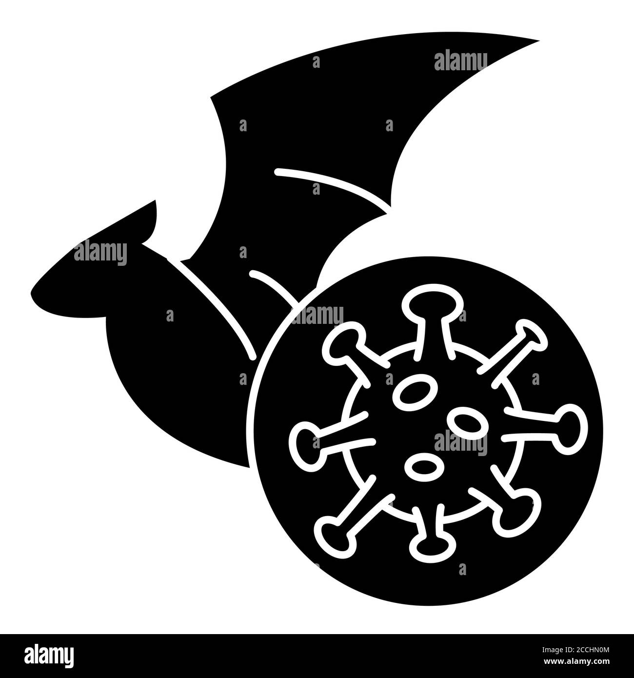 Stanza di isolamento Corona Glyph icona Foto Stock