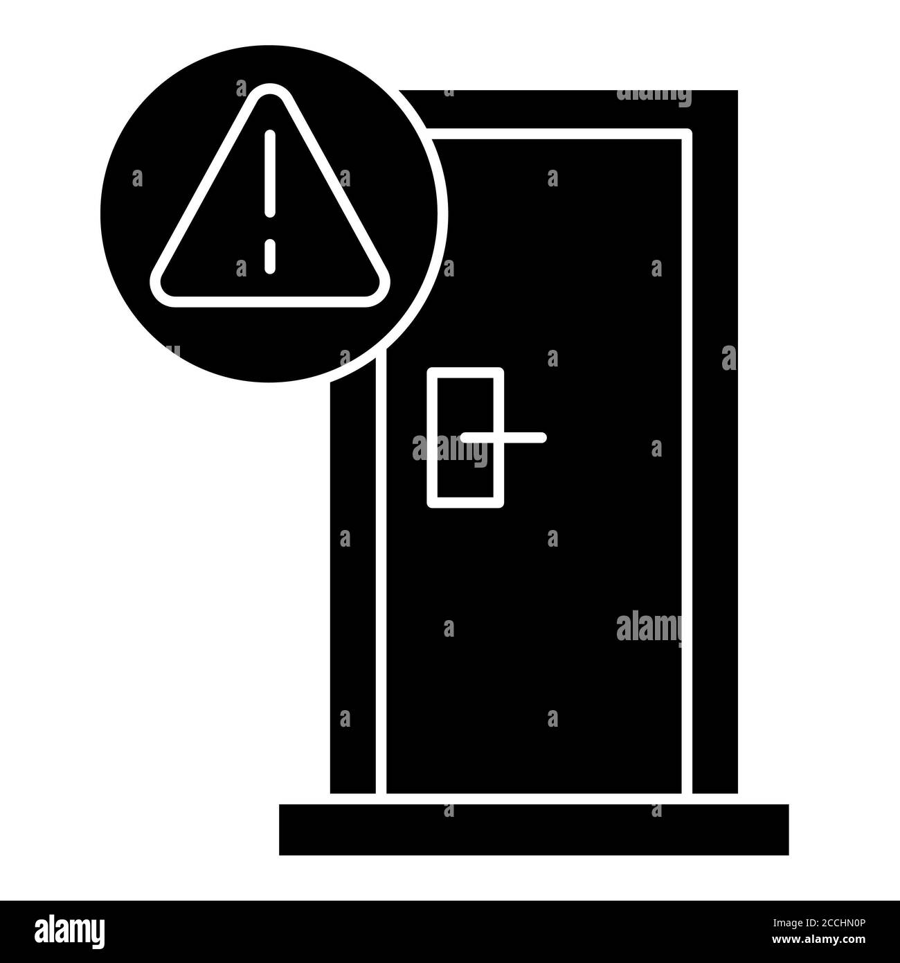 Stanza di isolamento Corona Glyph icona Foto Stock