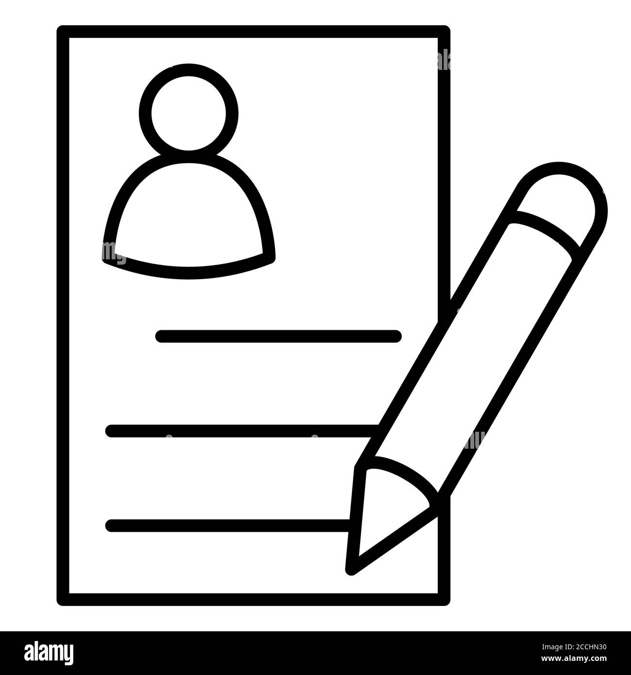 Icona linea di consulenza contratti Foto Stock