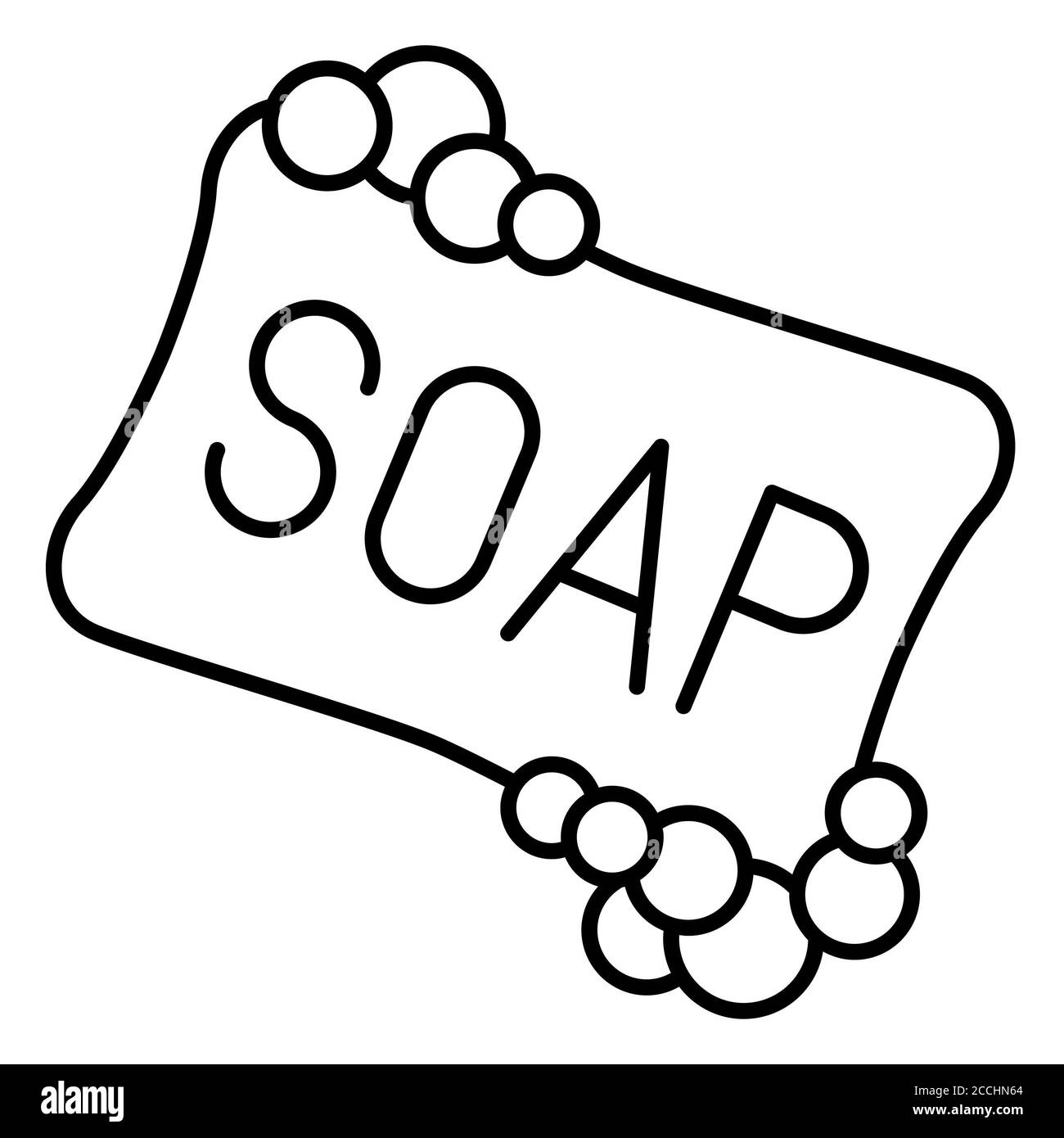 Icona linea SOAP corona Foto Stock