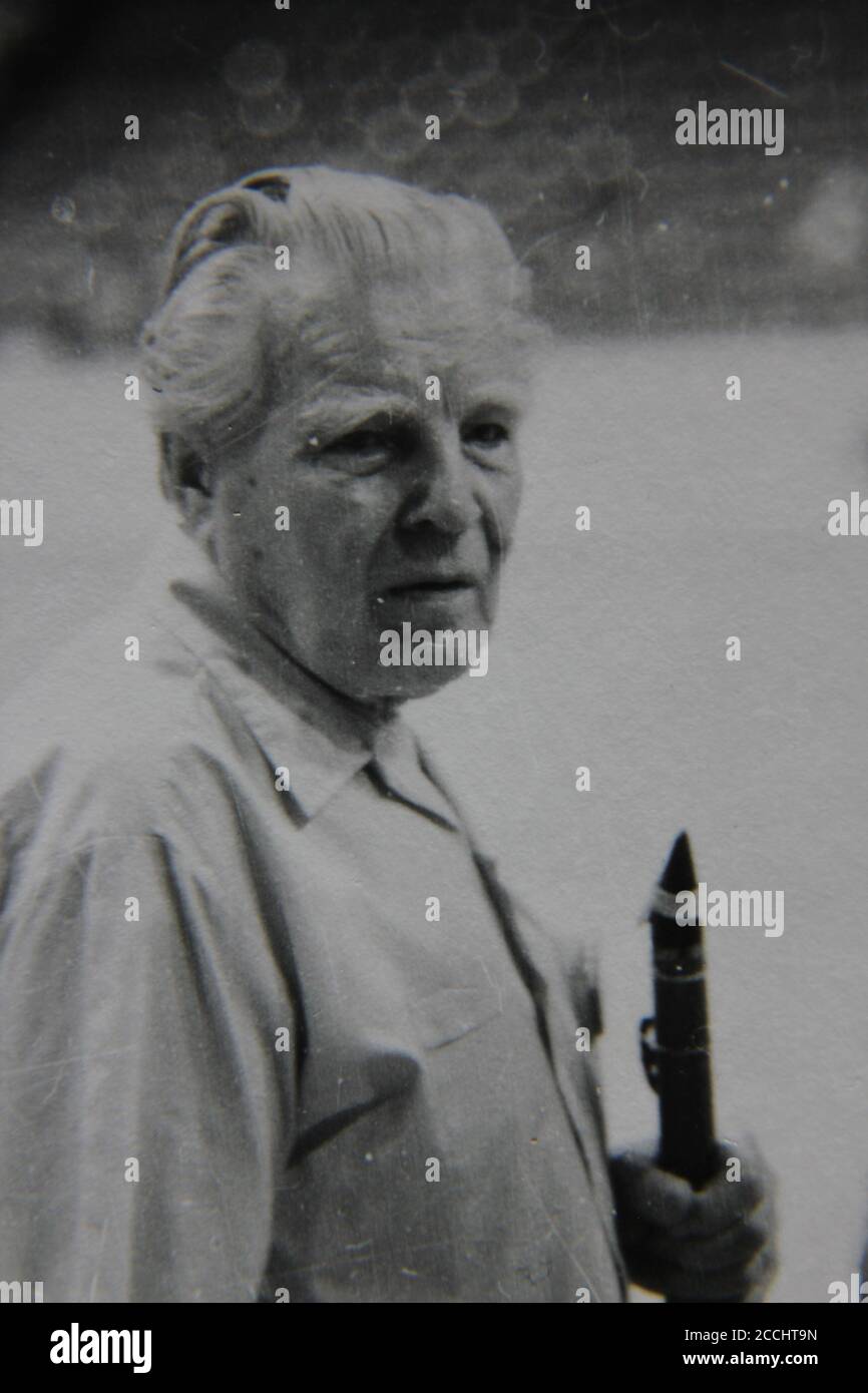 Bella fotografia in bianco e nero degli anni '70 di un clarinetto. Foto Stock
