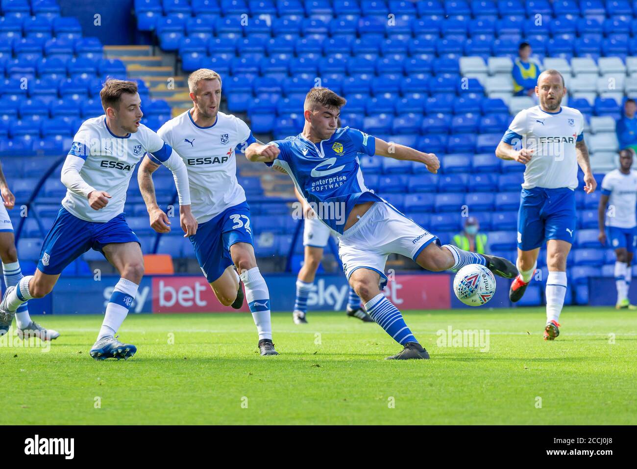22 agosto 2020 - non-League football club Warrington Town Face League due Side Tranmere Rover in una battaglia pre-stagione a Prenton Park Credit: John Hopkins/Alamy Live News Foto Stock