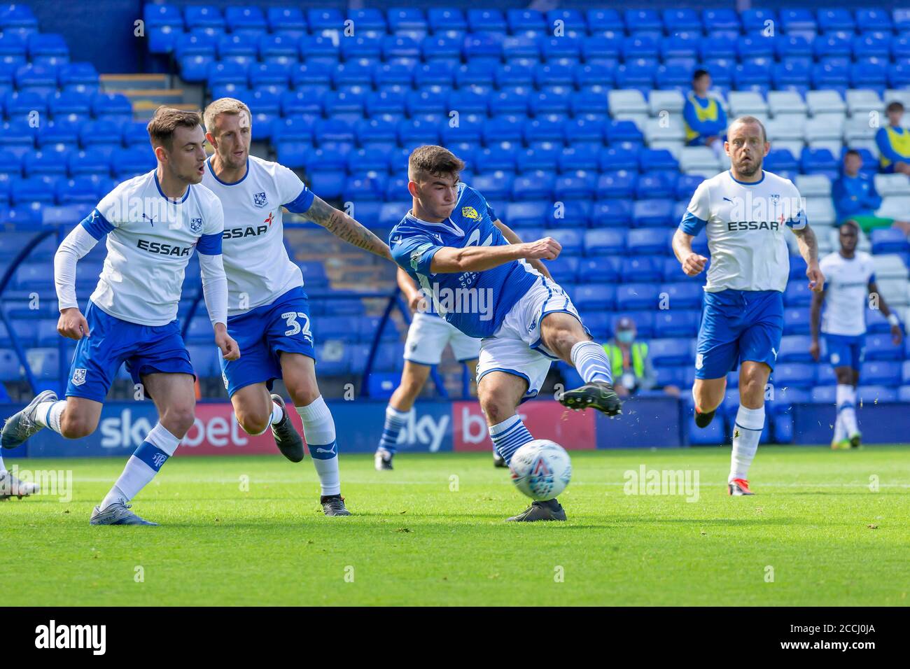 22 agosto 2020 - non-League football club Warrington Town Face League due Side Tranmere Rover in una battaglia pre-stagione a Prenton Park Credit: John Hopkins/Alamy Live News Foto Stock