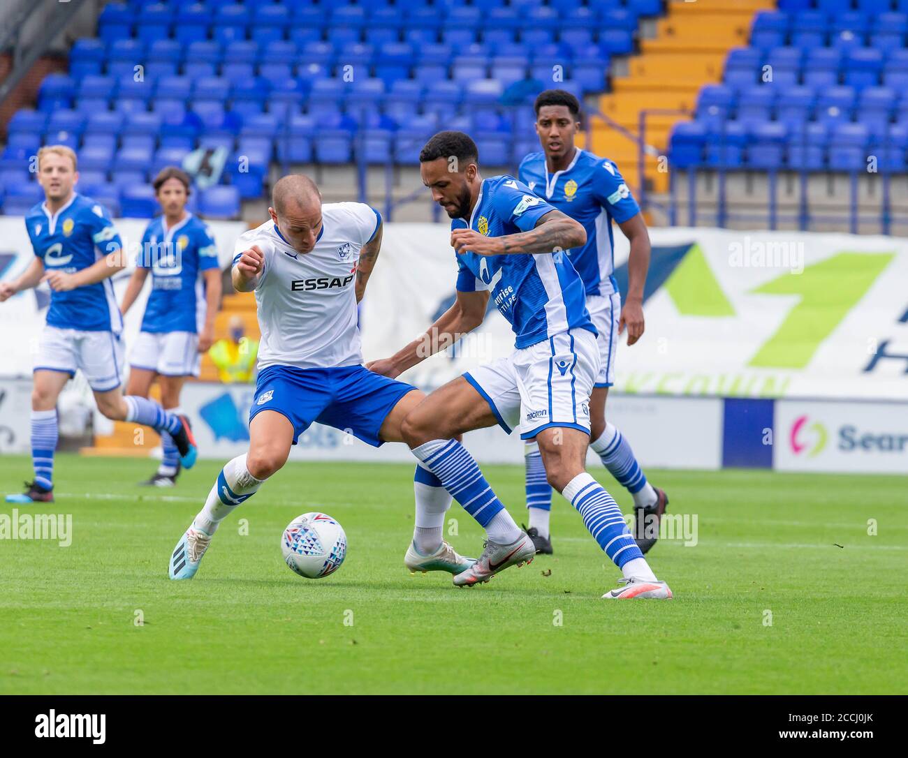 22 agosto 2020 - non-League football club Warrington Town Face League due Side Tranmere Rover in una battaglia pre-stagione a Prenton Park Credit: John Hopkins/Alamy Live News Foto Stock