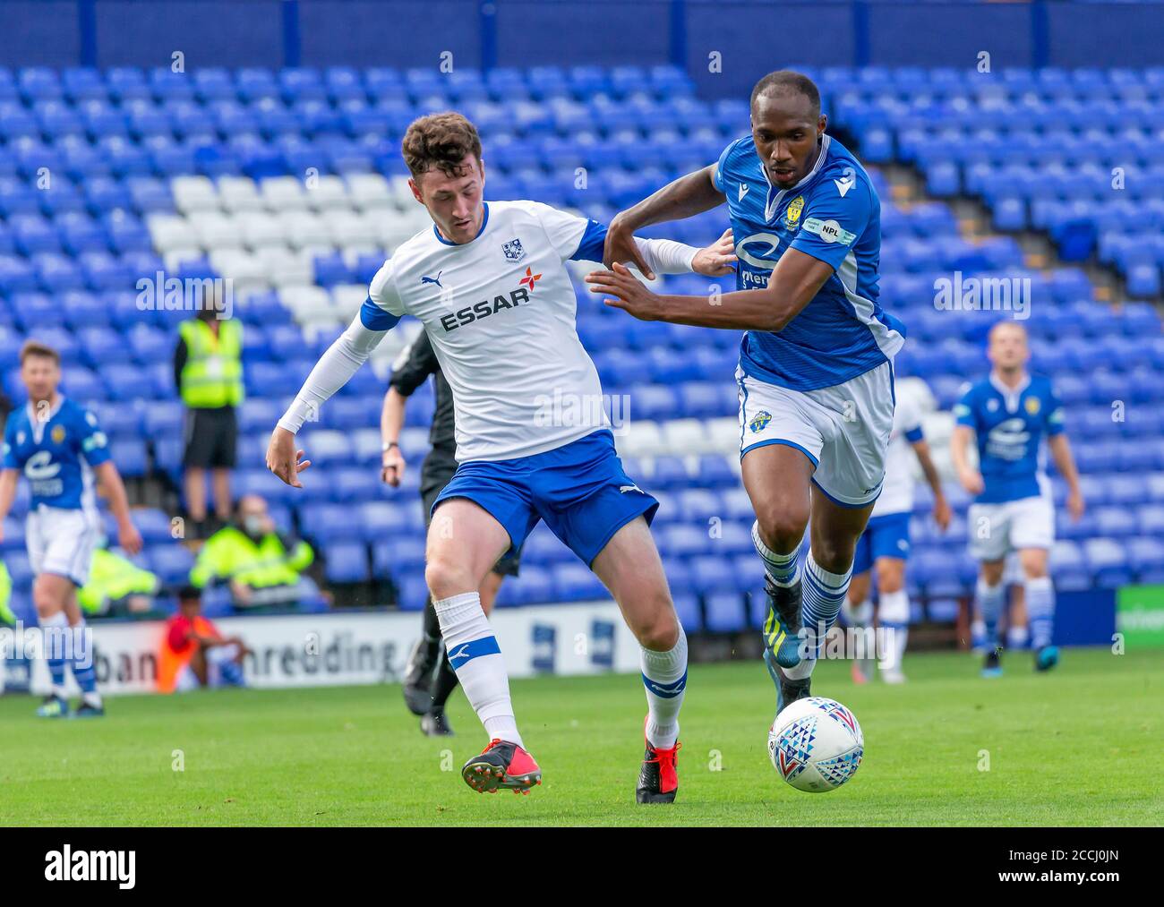 22 agosto 2020 - non-League football club Warrington Town Face League due Side Tranmere Rover in una battaglia pre-stagione a Prenton Park Credit: John Hopkins/Alamy Live News Foto Stock
