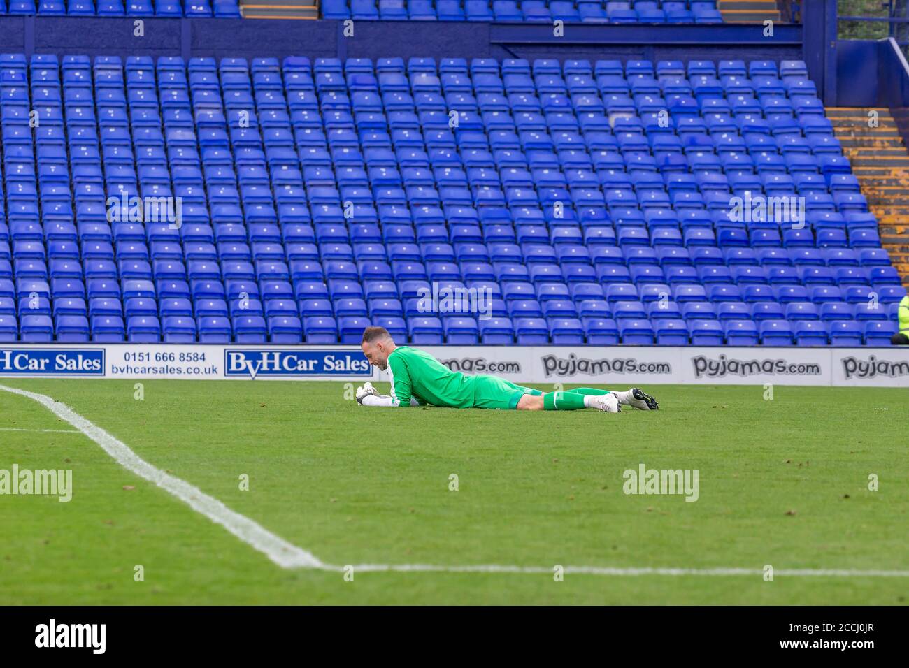 22 agosto 2020 - non-League football club Warrington Town Face League due Side Tranmere Rover in una battaglia pre-stagione a Prenton Park Credit: John Hopkins/Alamy Live News Foto Stock