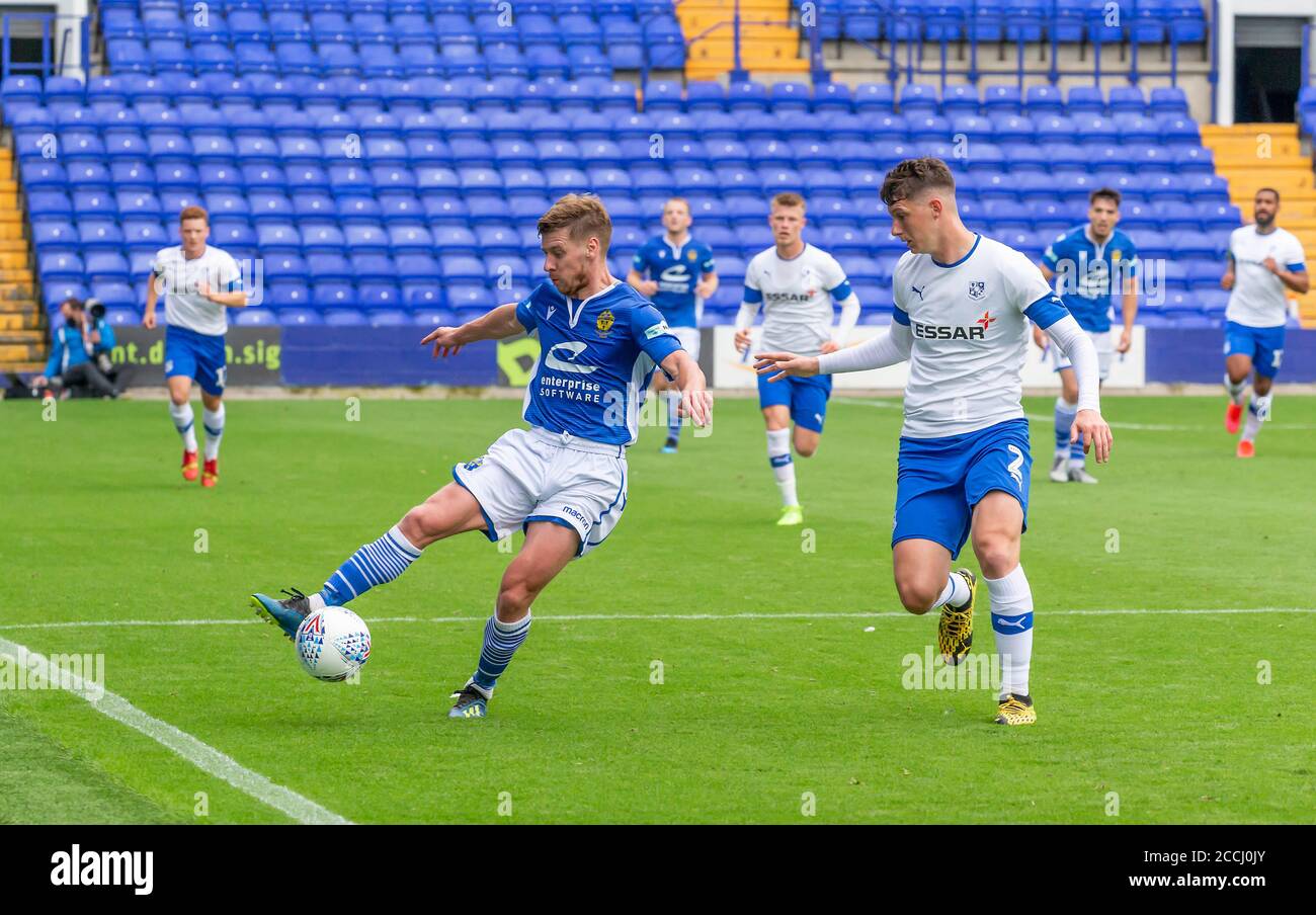 22 agosto 2020 - non-League football club Warrington Town Face League due Side Tranmere Rover in una battaglia pre-stagione a Prenton Park Credit: John Hopkins/Alamy Live News Foto Stock