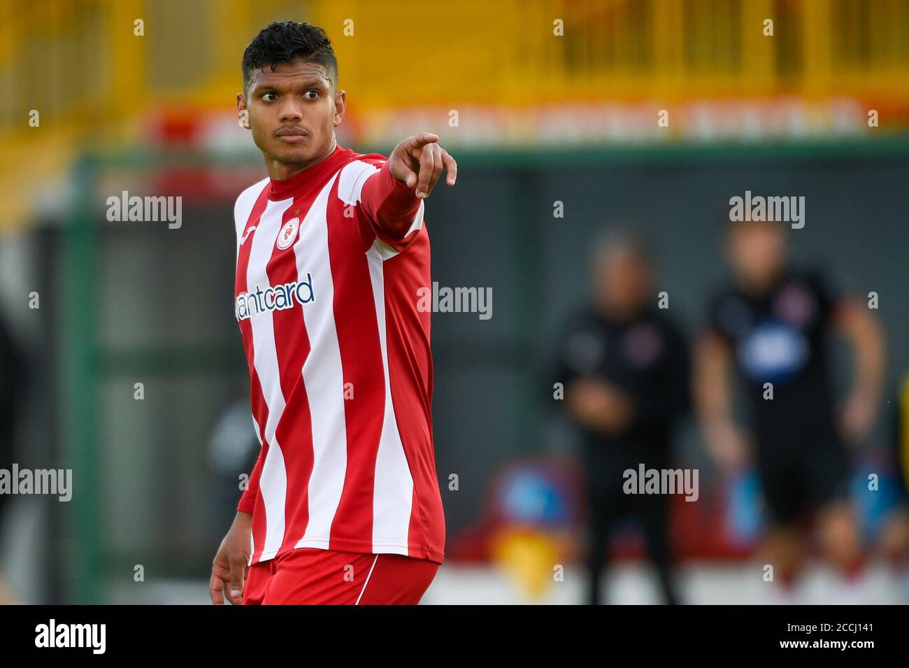 Sligo, Irlanda. 22 agosto 2020. Ryan De Vries of Sligo ha ritratto durante la partita SSE Airtricity Premier Division tra Sligo Routs e Dundalk FC presso lo Showgrounds di Sligo, Irlanda, il 22 agosto 2020 (Foto di Andrew SURMA/SIPA USA) Credit: Sipa USA/Alamy Live News Foto Stock