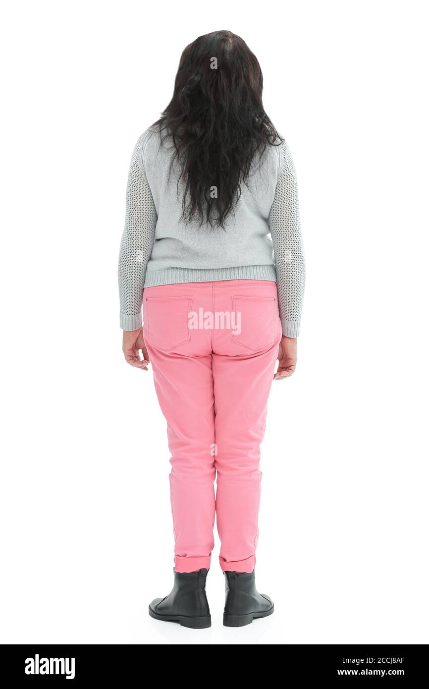 donna anziana in piena crescita con pantaloni luminosi in una crescita del  legno di verme Foto stock - Alamy