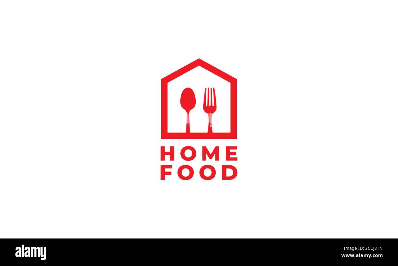 semplice minimalista unica linea ristorante fork cucchiaio logo icona di design Illustrazione Vettoriale