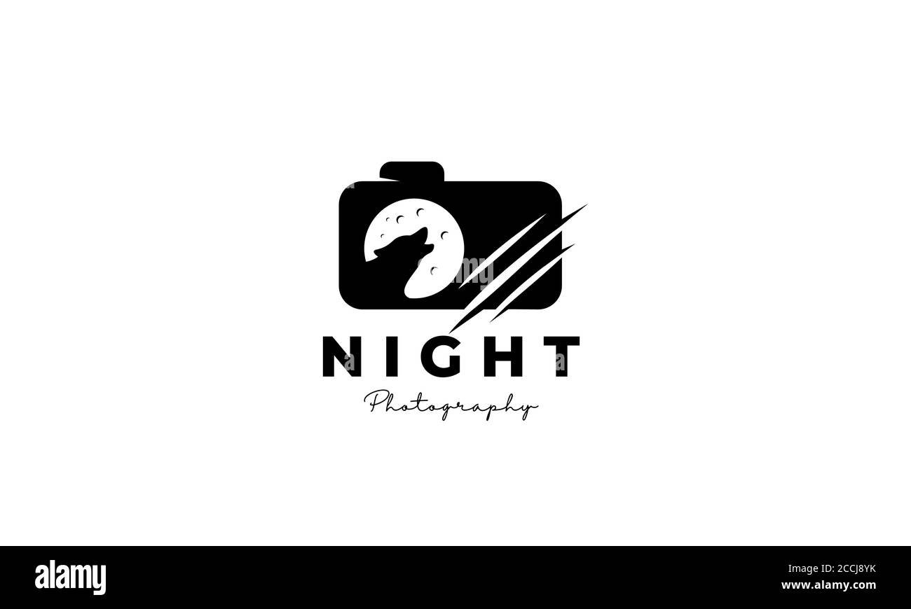 fauna selvatica fotocamera obiettivo fotografia logo disegno icona vettore Illustrazione Vettoriale